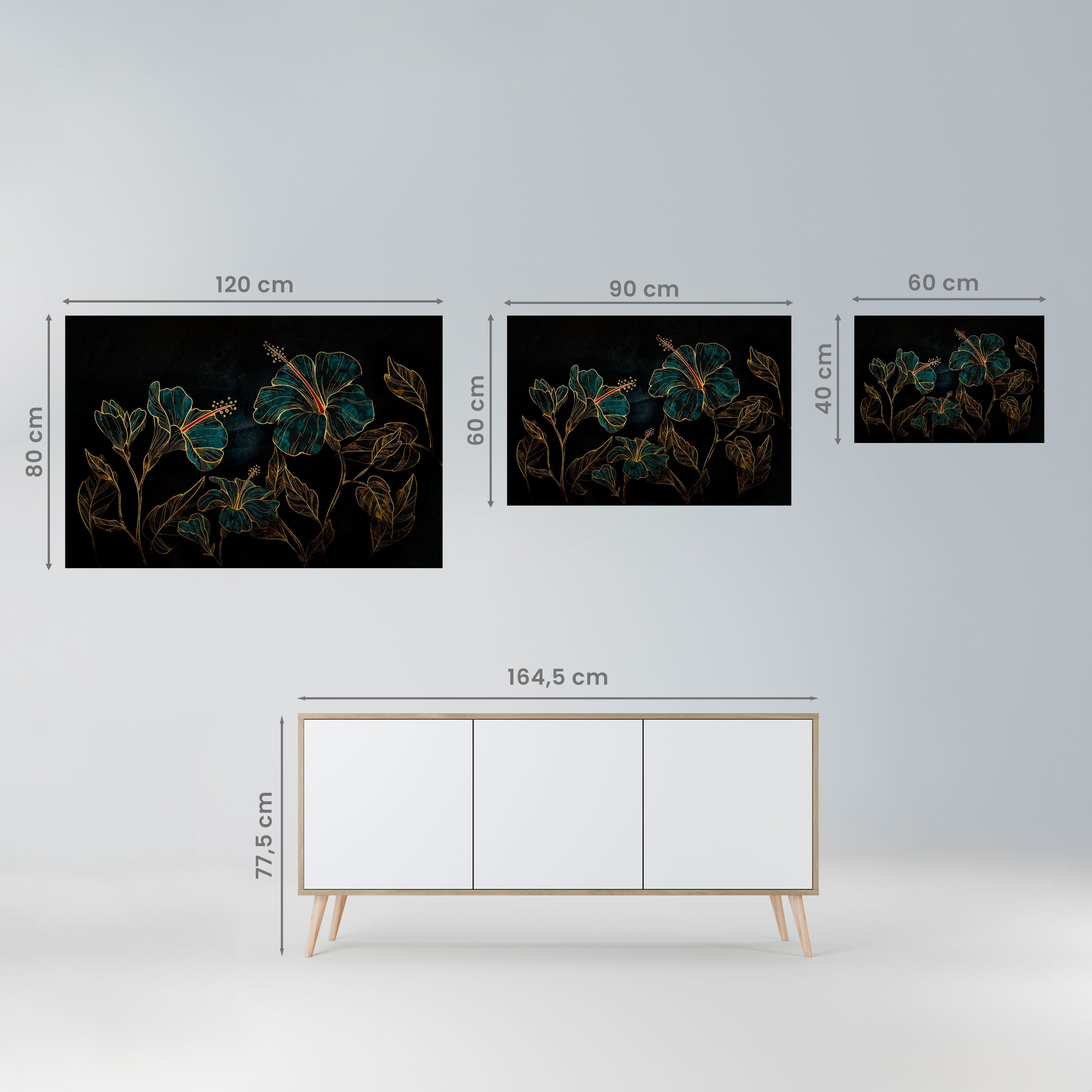 EMBERED BLOOM Peel and Stick Horizontal Poster