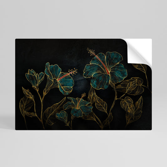 EMBERED BLOOM Póster Autocolante Horizontal
