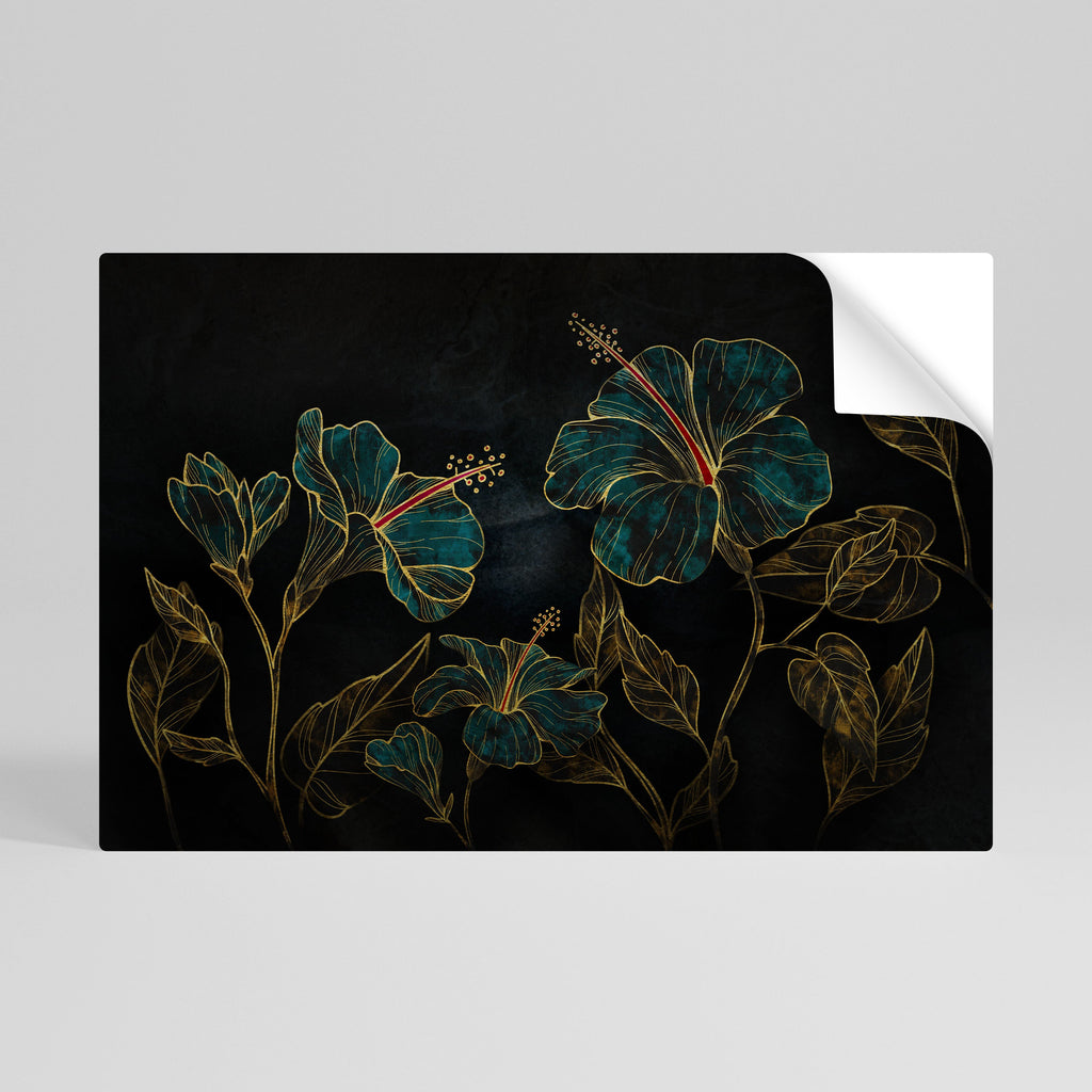 EMBERED BLOOM Peel and Stick Horizontal Poster