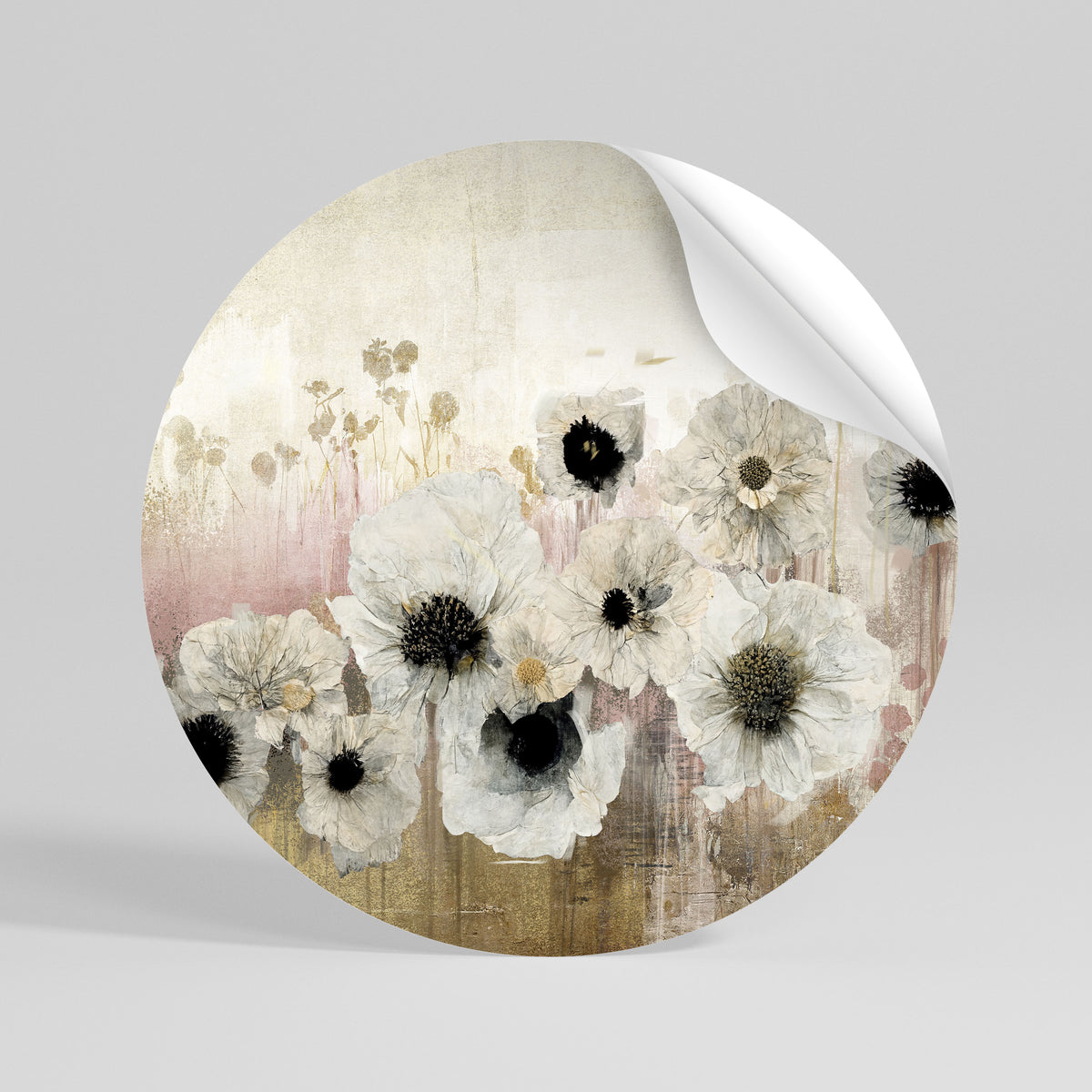 GENTLE VINTAGE HARMONY Autocolante Redondo Removível