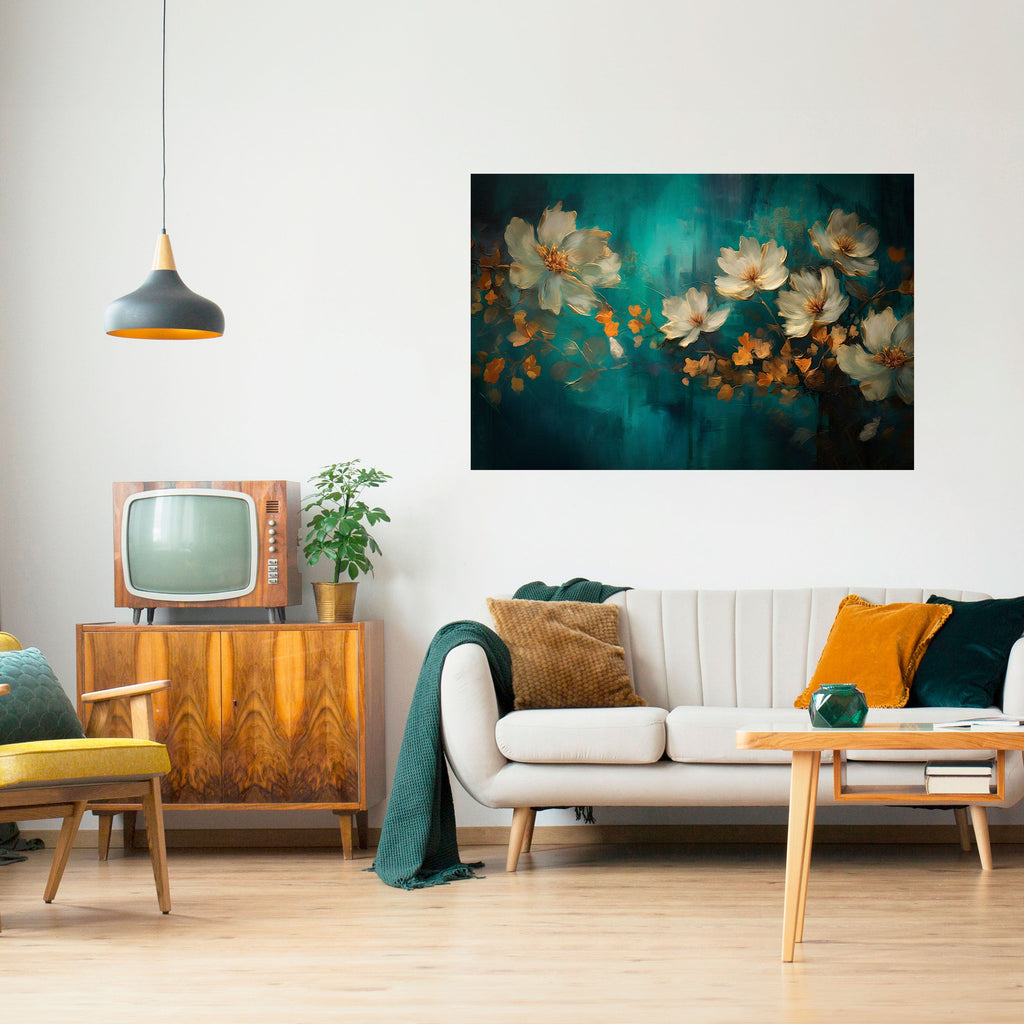 TRANQUIL GARDEN MUSE Peel and Stick Horizontal Poster