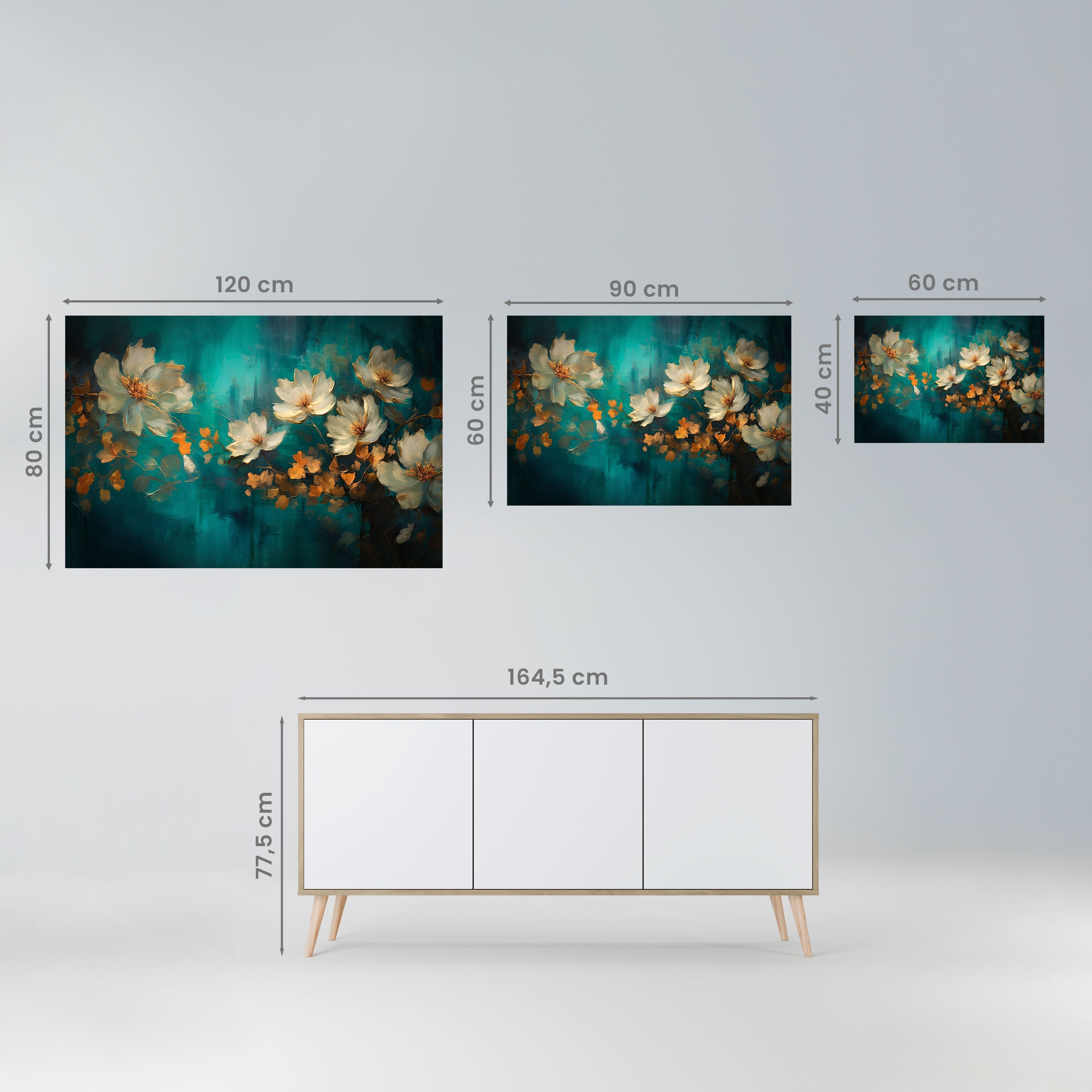 TRANQUIL GARDEN MUSE Peel and Stick Horizontal Poster