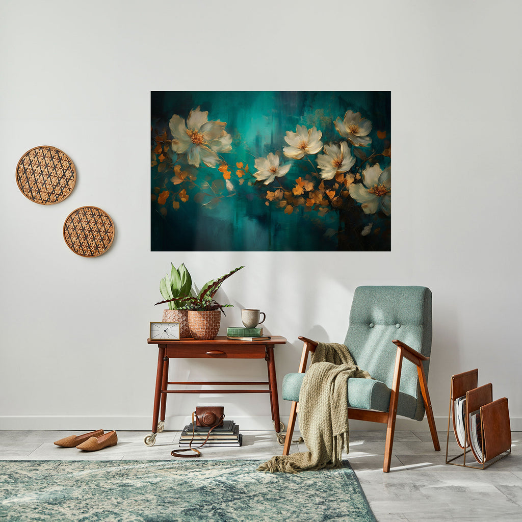 TRANQUIL GARDEN MUSE Peel and Stick Horizontal Poster