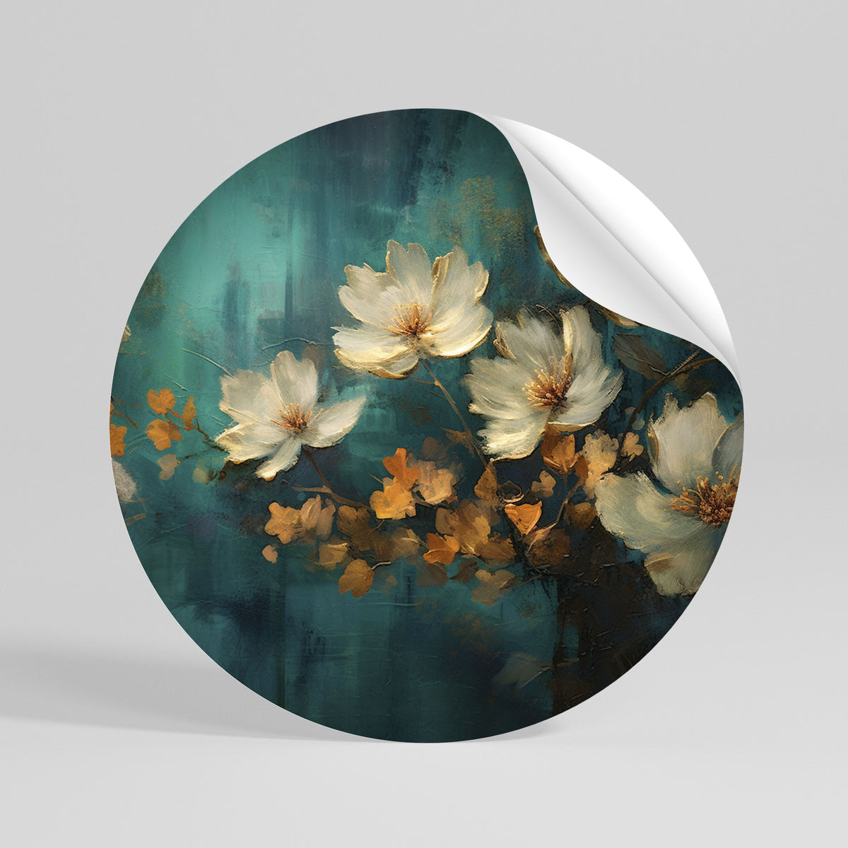 TRANQUIL GARDEN MUSE Autocolante Redondo Removível