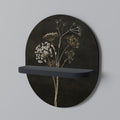 MEADOW MEMORIES Prateleira Oval Decorativa em Acabamento Preto
