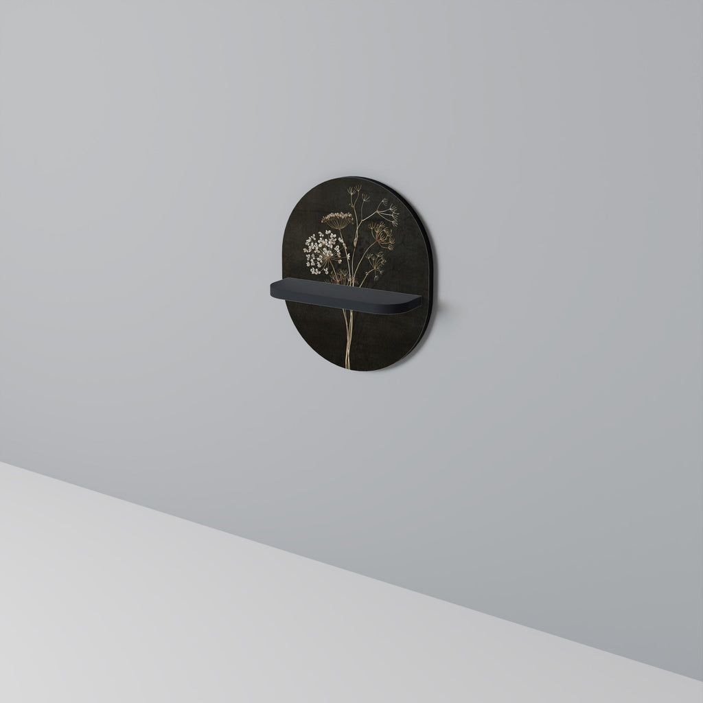 MEADOW MEMORIES Prateleira Oval Decorativa em Acabamento Preto
