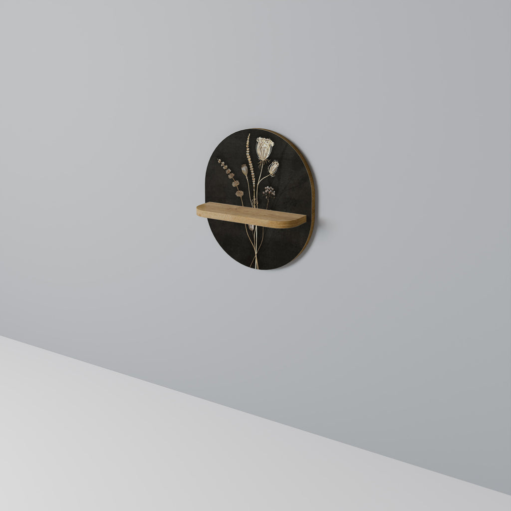 MEADOW ART. Prateleira Oval Decorativa em Efeito Carvalho