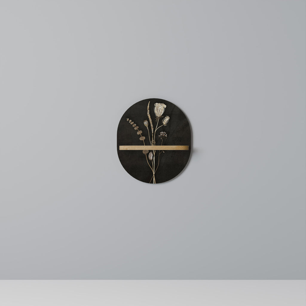 MEADOW ART. Prateleira Oval Decorativa em Efeito Carvalho