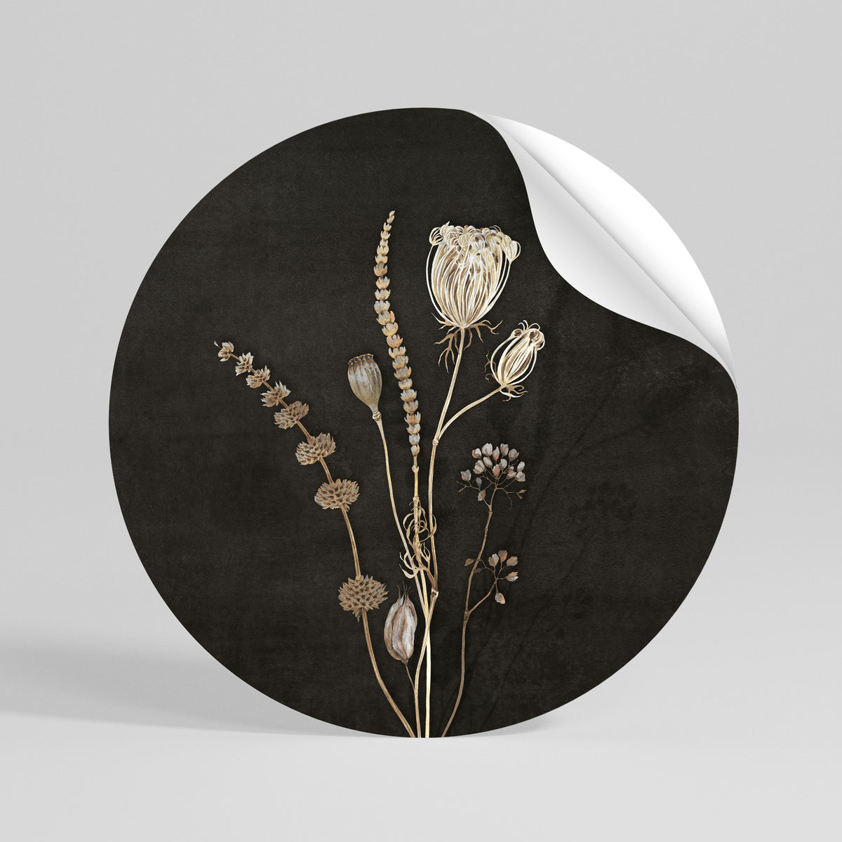 MEADOW ART. Autocolante Redondo Removível