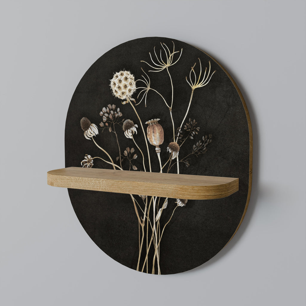 MEADOW SHADES Prateleira Oval Decorativa em Efeito Carvalho