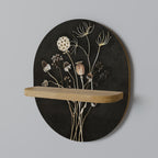 MEADOW SHADES Prateleira Oval Decorativa em Efeito Carvalho