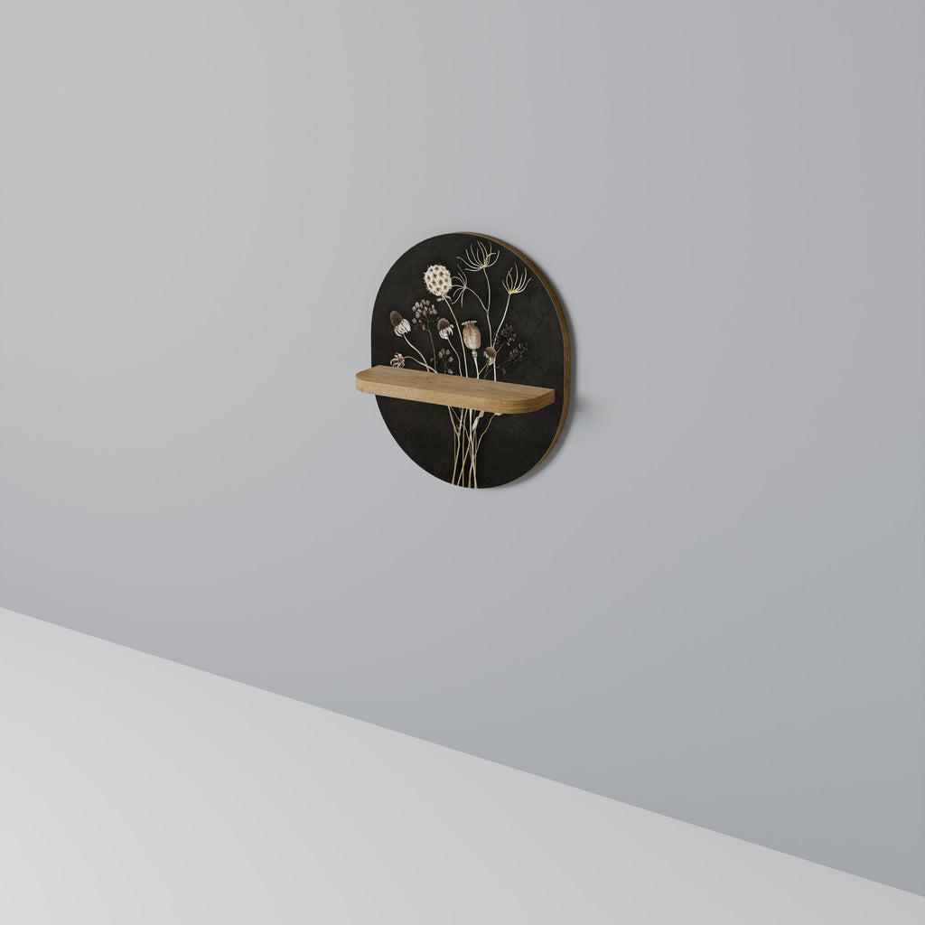 MEADOW SHADES Prateleira Oval Decorativa em Efeito Carvalho