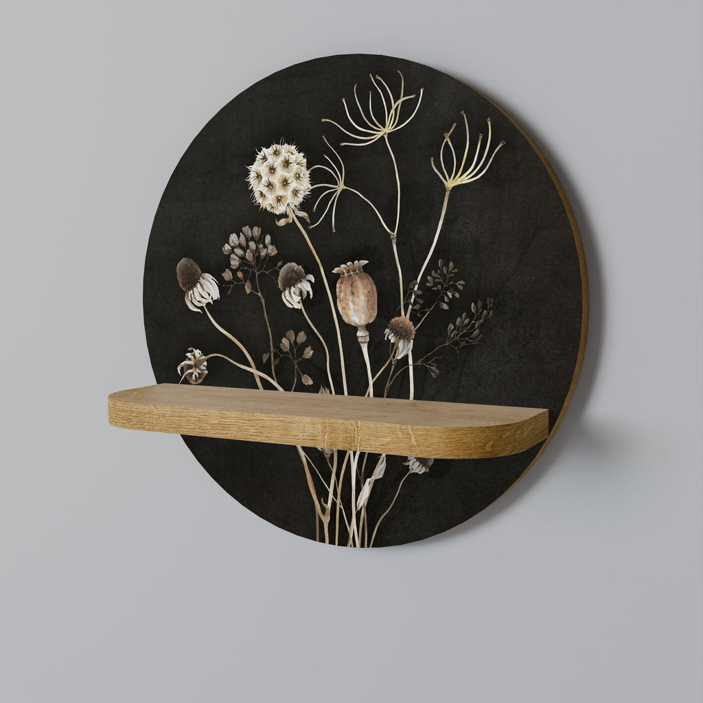 MEADOW SHADES Prateleira Redonda Decorativa em Efeito Carvalho