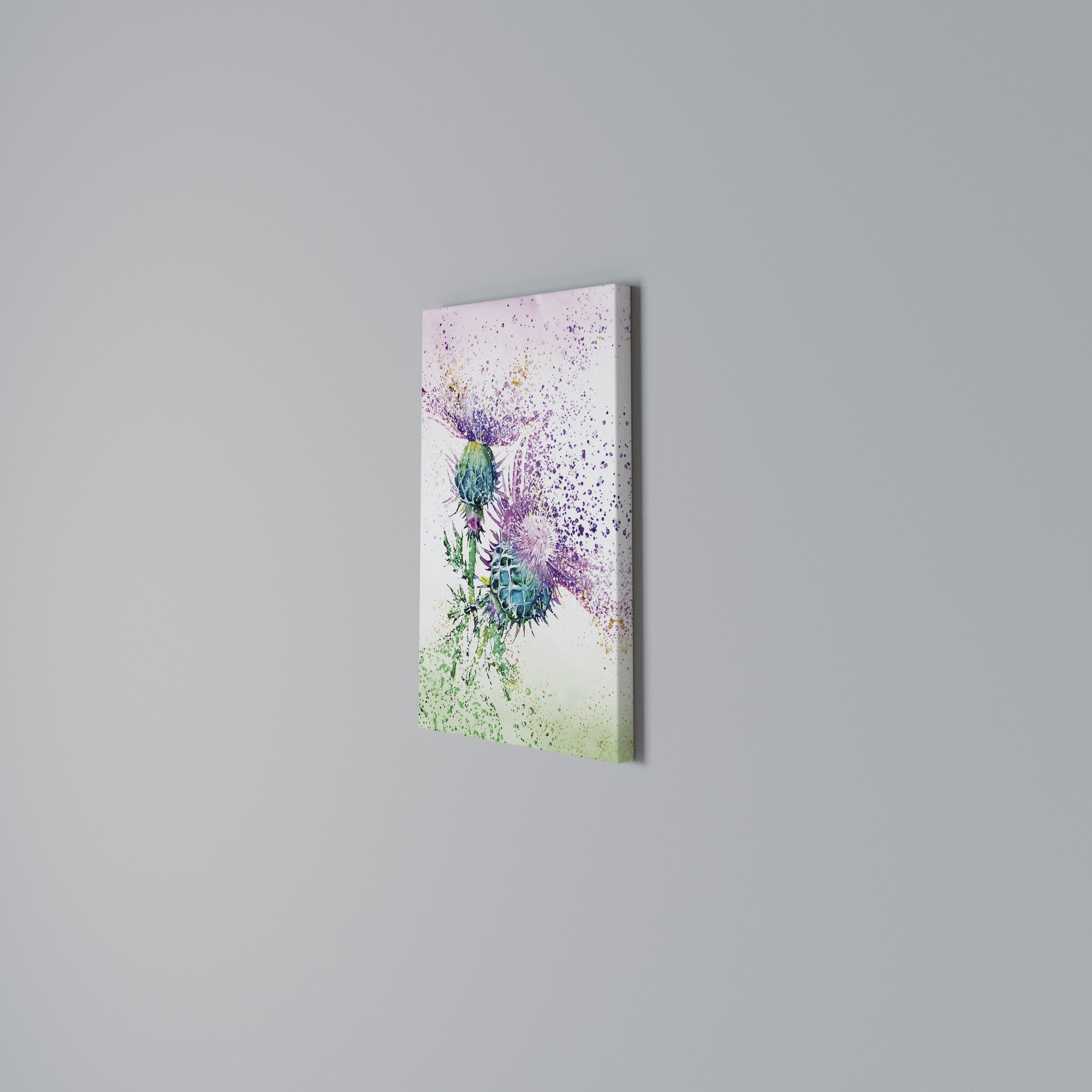 COLORFUL THISTLE DANCE Quadro em tela vertical