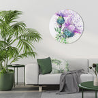 COLORFUL THISTLE DANCE Quadro Redondo Decorativo