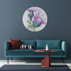 COLORFUL THISTLE DANCE Quadro Redondo Decorativo