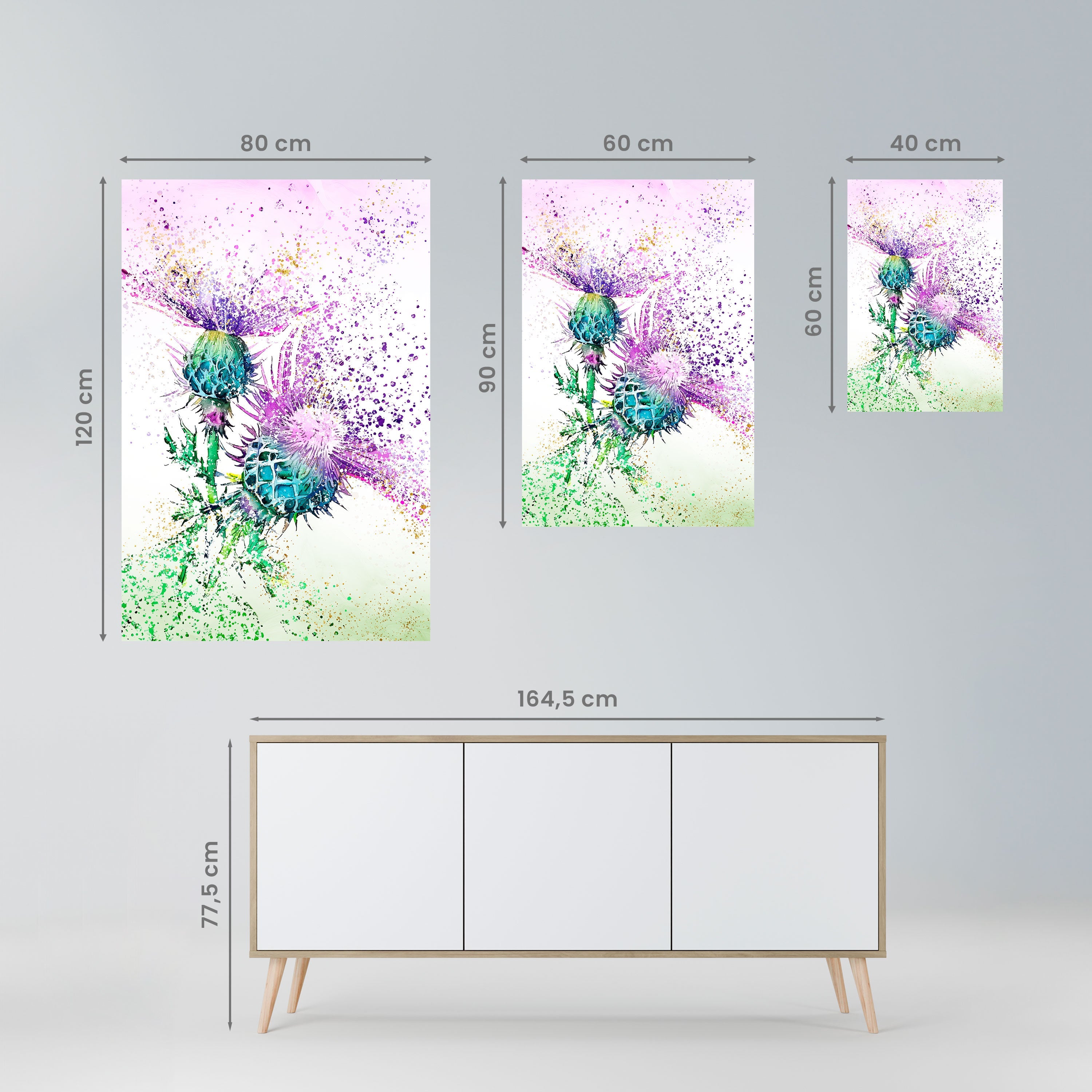 COLORFUL THISTLE DANCE Poster Vertical Autocolante