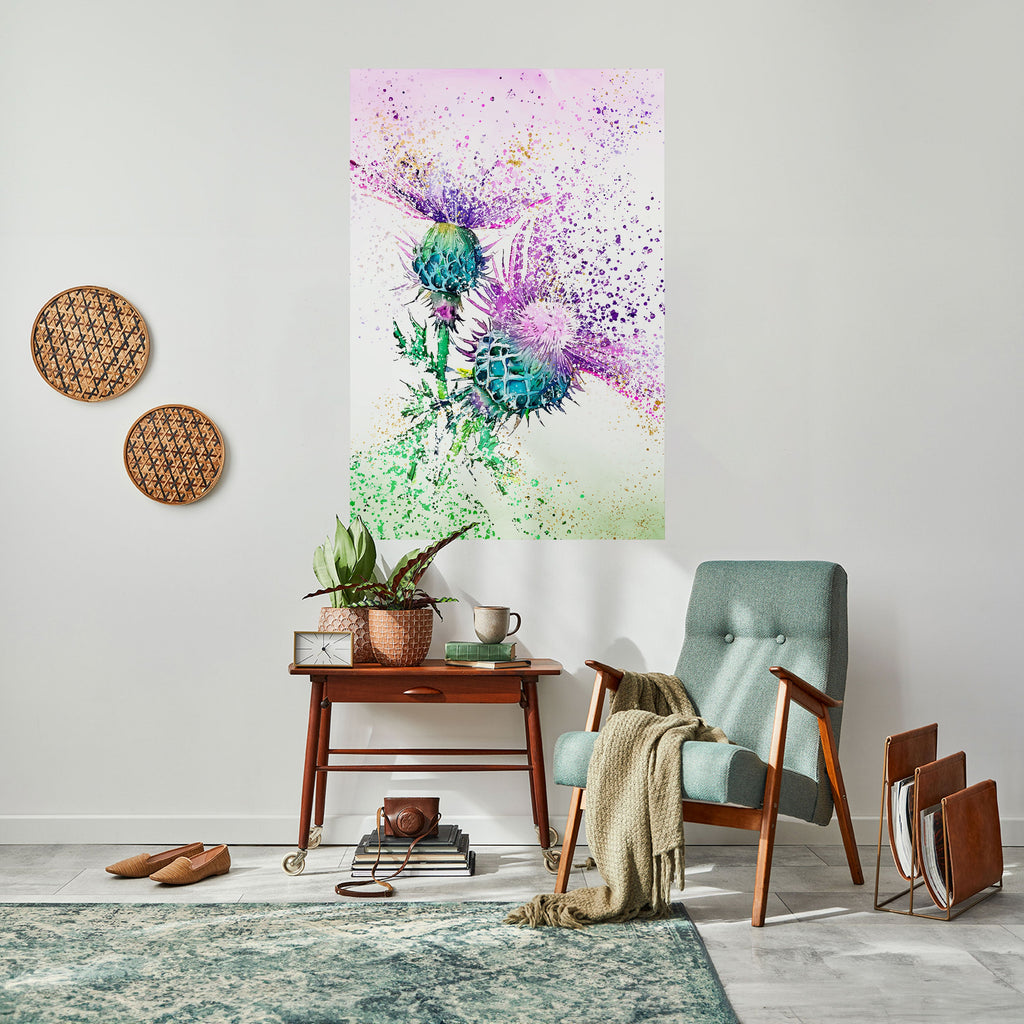 COLORFUL THISTLE DANCE Poster Vertical Autocolante