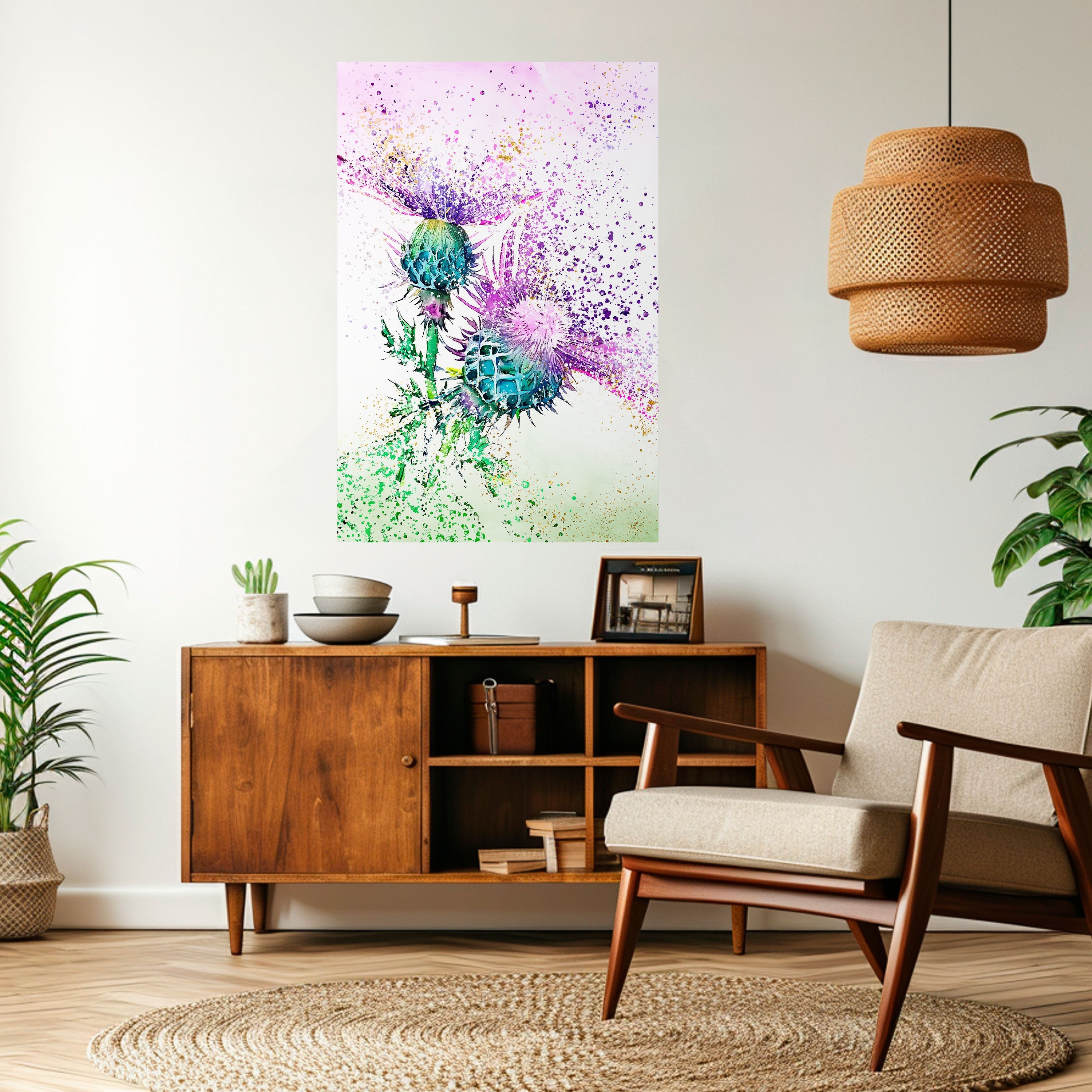COLORFUL THISTLE DANCE Poster Vertical Autocolante