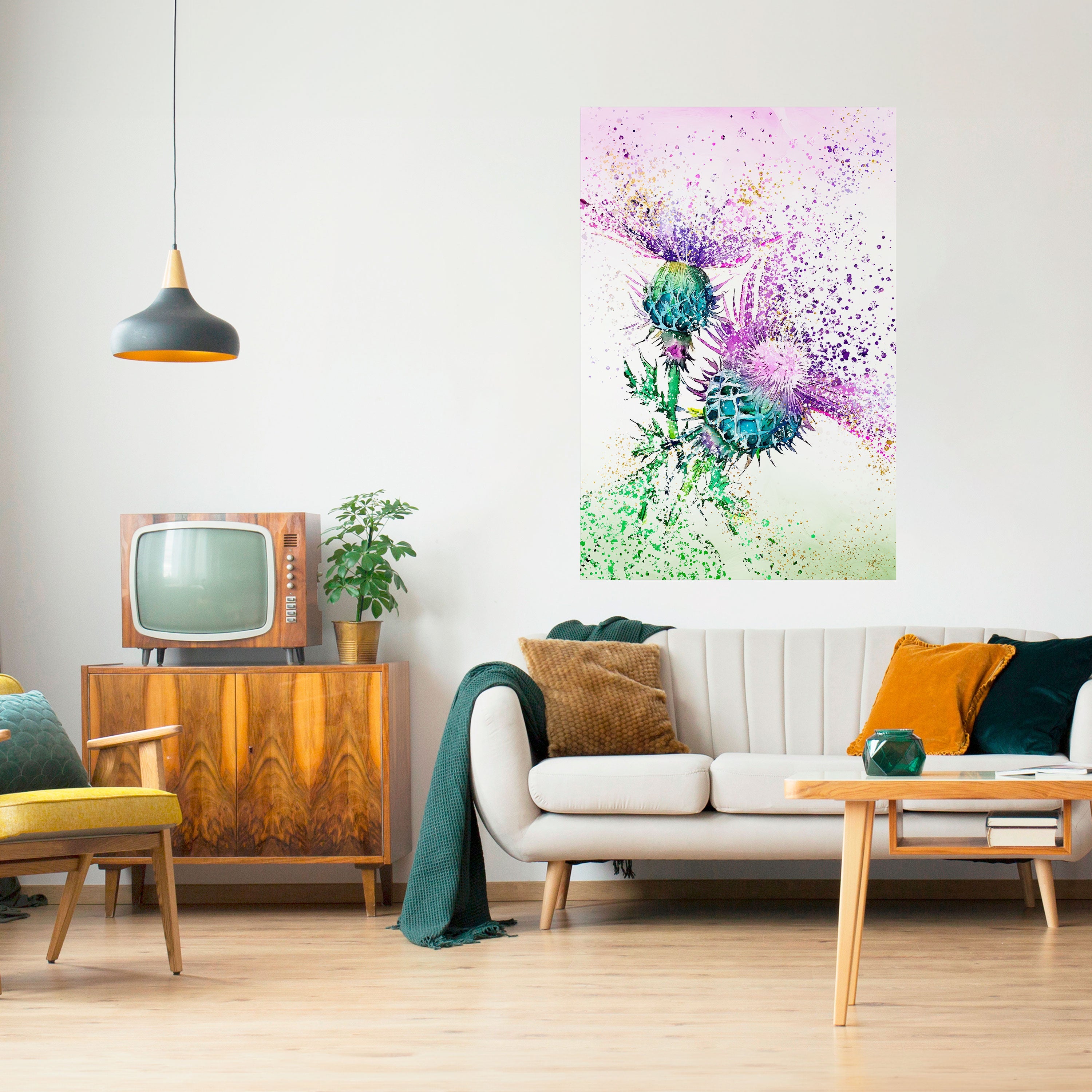 COLORFUL THISTLE DANCE Poster Vertical Autocolante