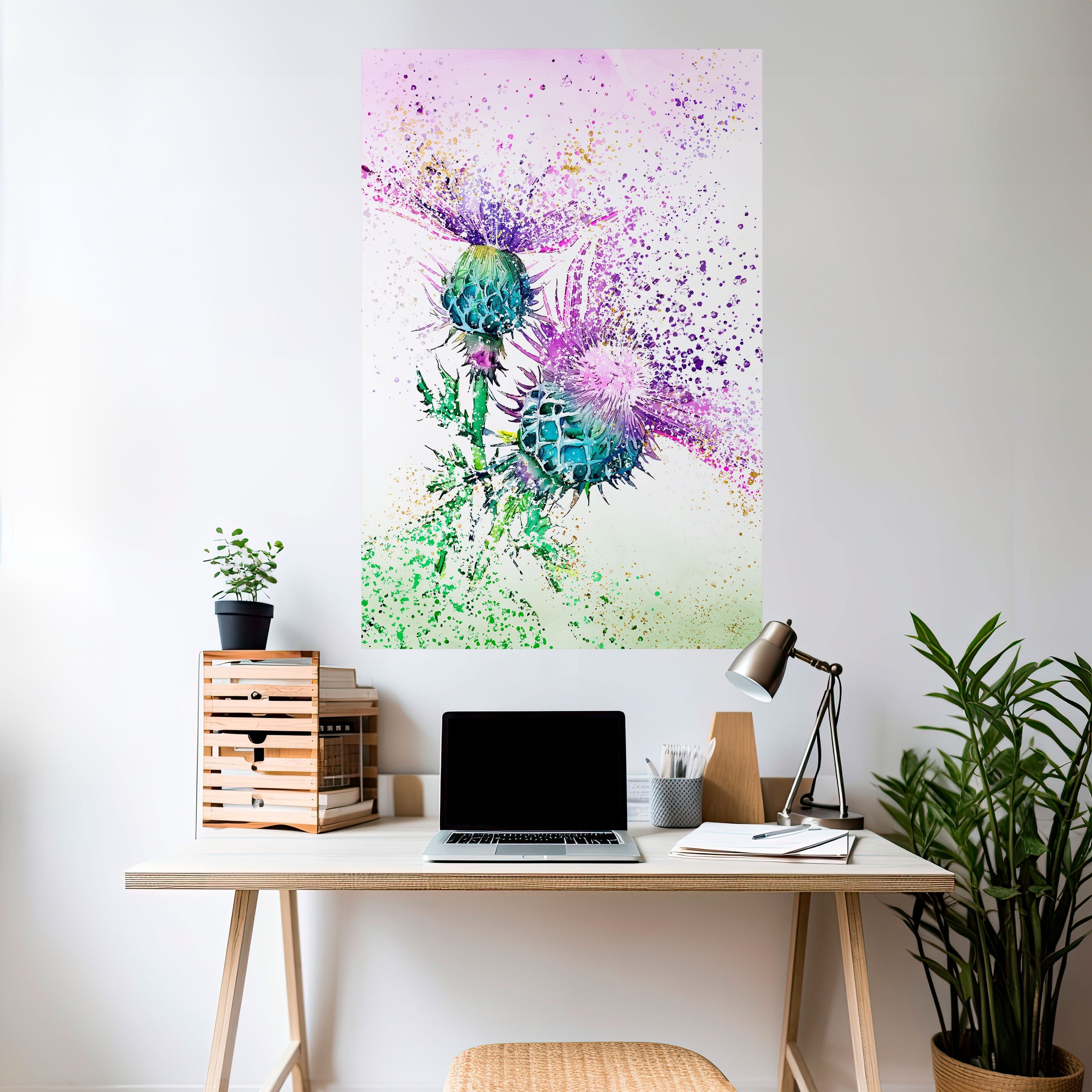 COLORFUL THISTLE DANCE Poster Vertical Autocolante
