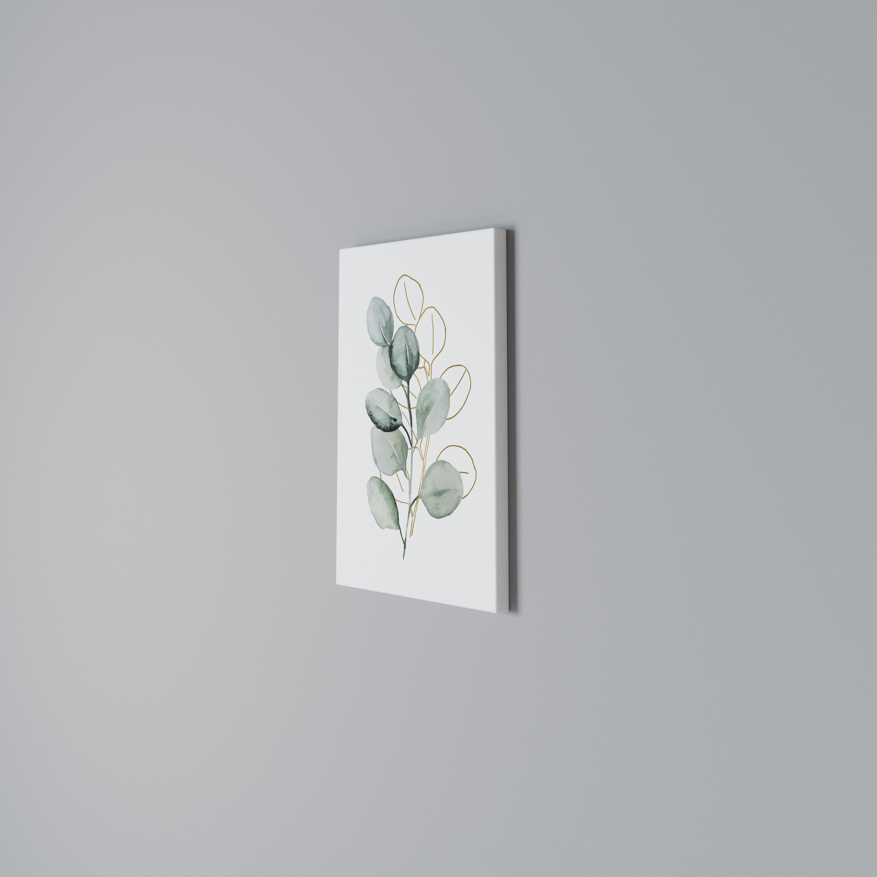 SILHOUETTES IN SOFT WATERS Quadro em tela vertical