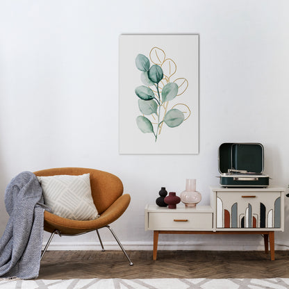 SILHOUETTES IN SOFT WATERS Quadro em tela vertical