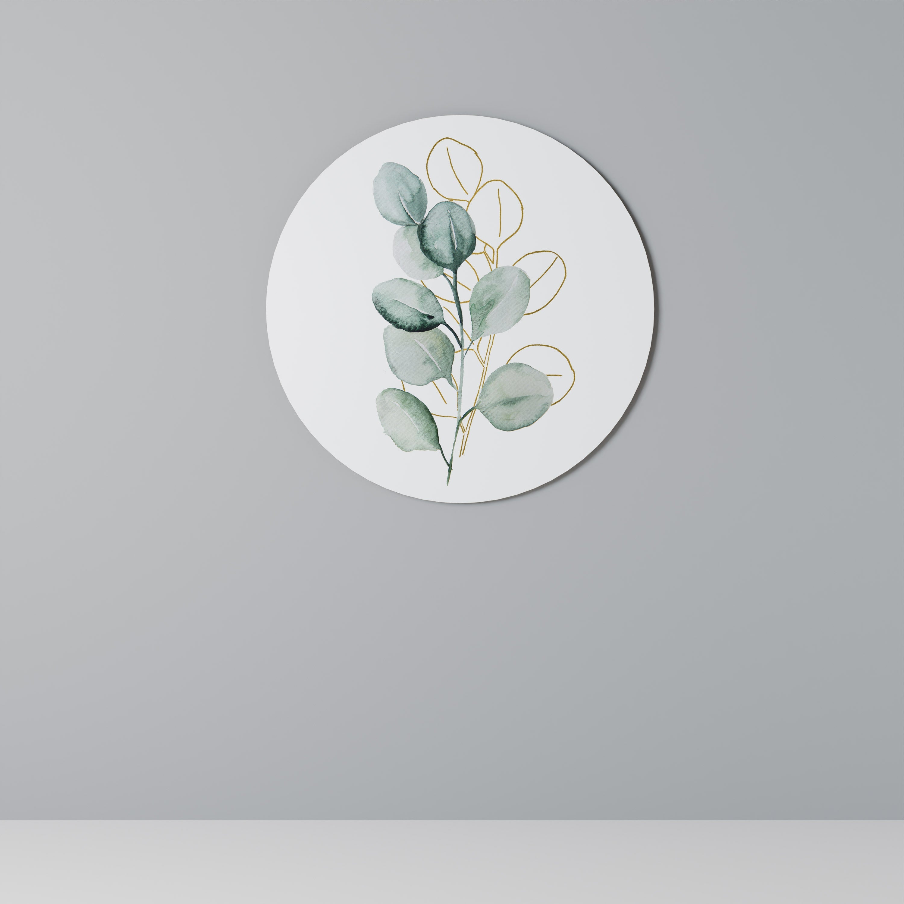 SILHOUETTES IN SOFT WATERS Quadro Redondo Decorativo