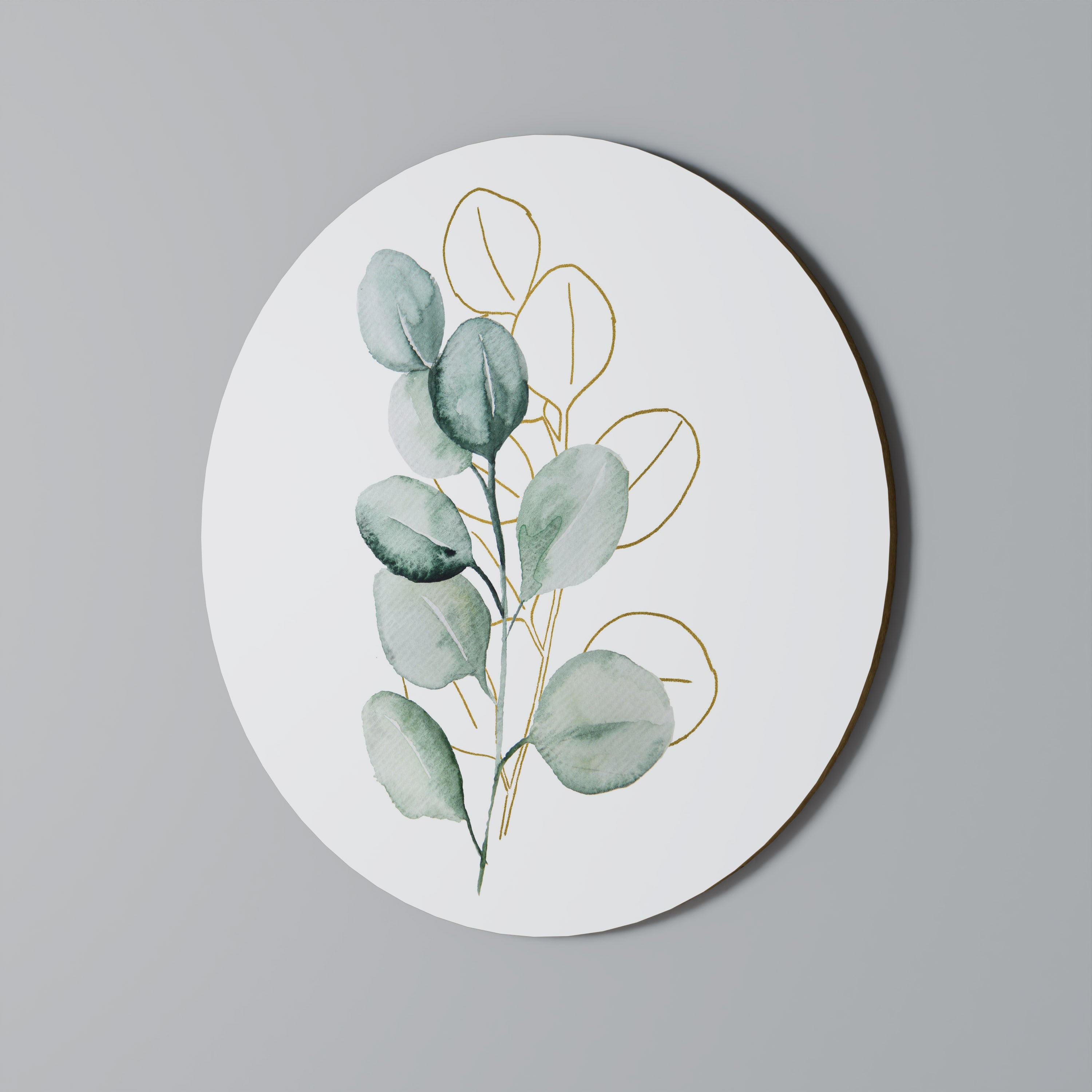 SILHOUETTES IN SOFT WATERS Quadro Redondo Decorativo