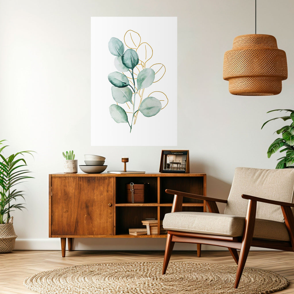 SILHOUETTES IN SOFT WATERS Peel and Stick Vertical Poster