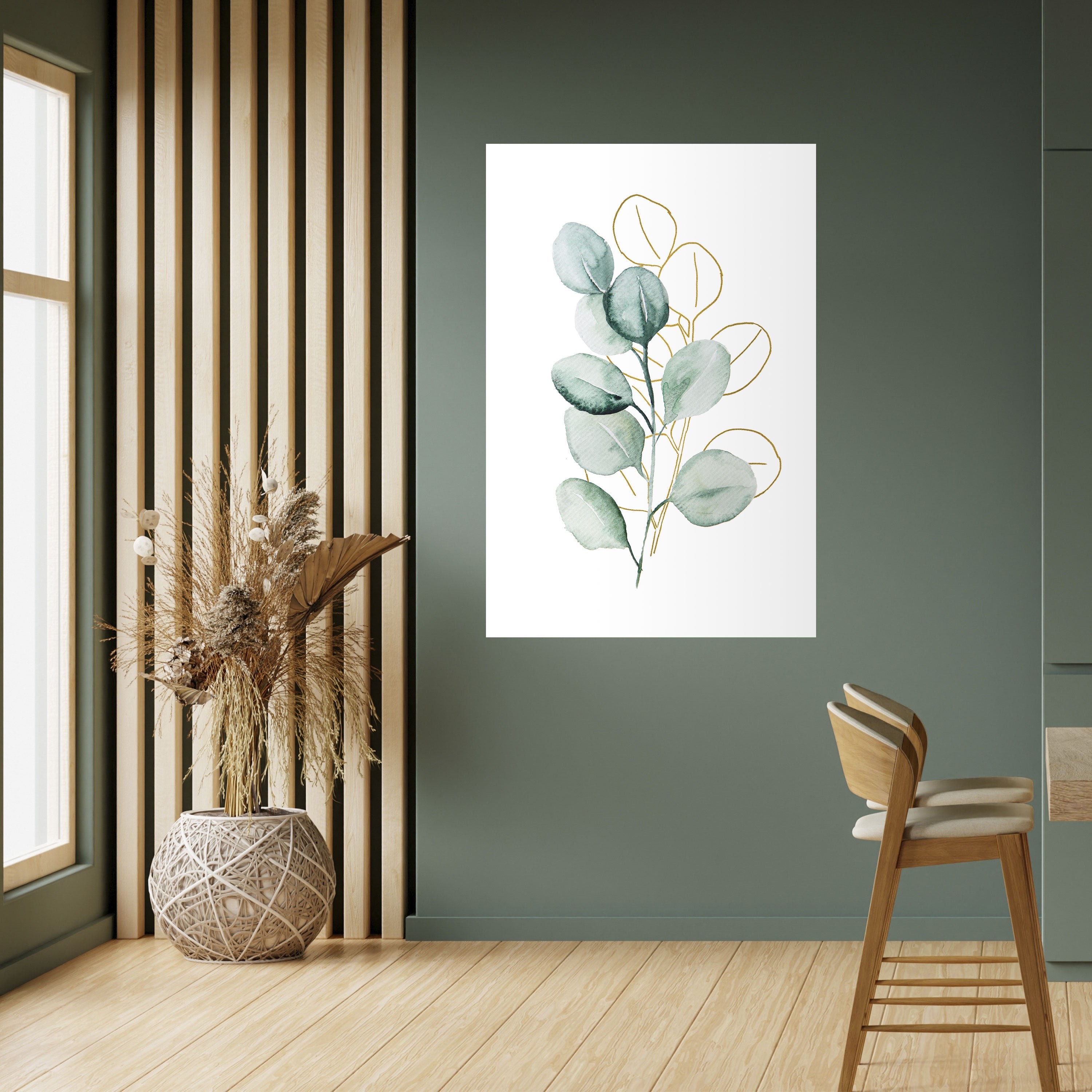 SILHOUETTES IN SOFT WATERS Peel and Stick Vertical Poster