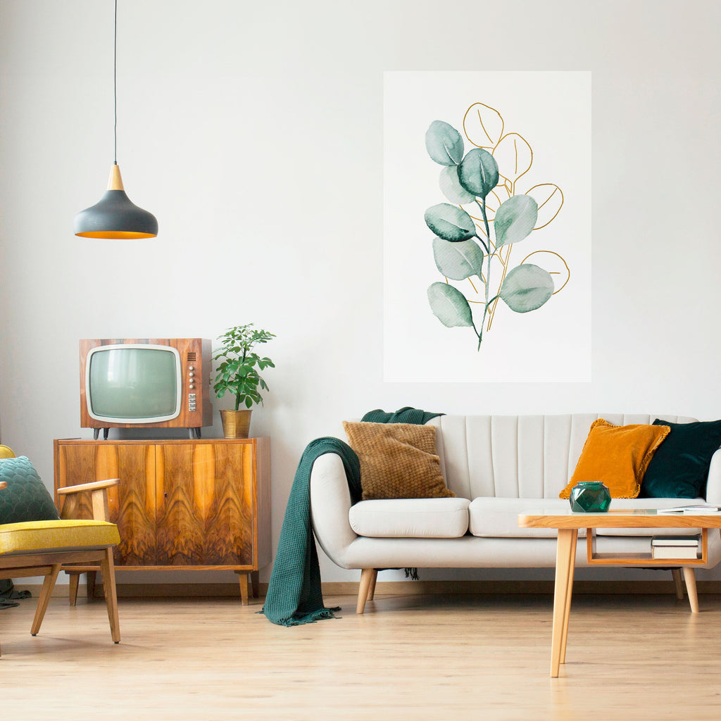 SILHOUETTES IN SOFT WATERS Peel and Stick Vertical Poster