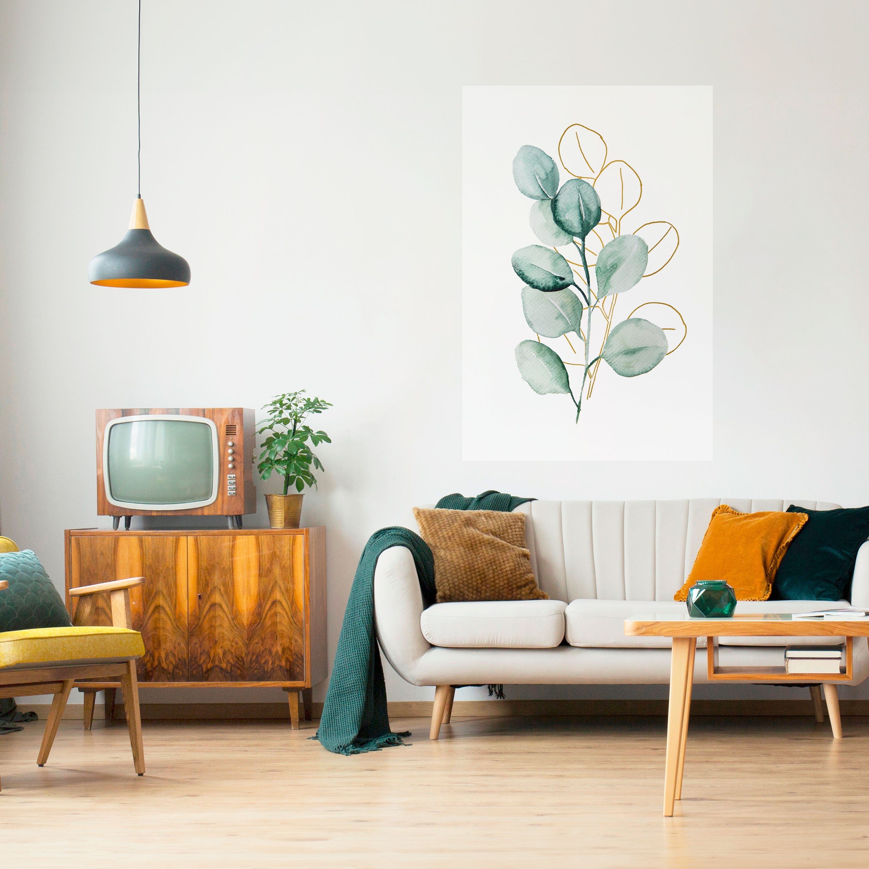 SILHOUETTES IN SOFT WATERS Poster Vertical Autocolante