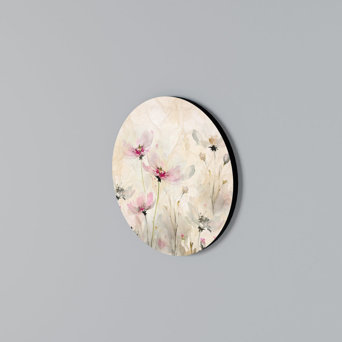 PAINTED LIGHTNESS Round Wall Art
