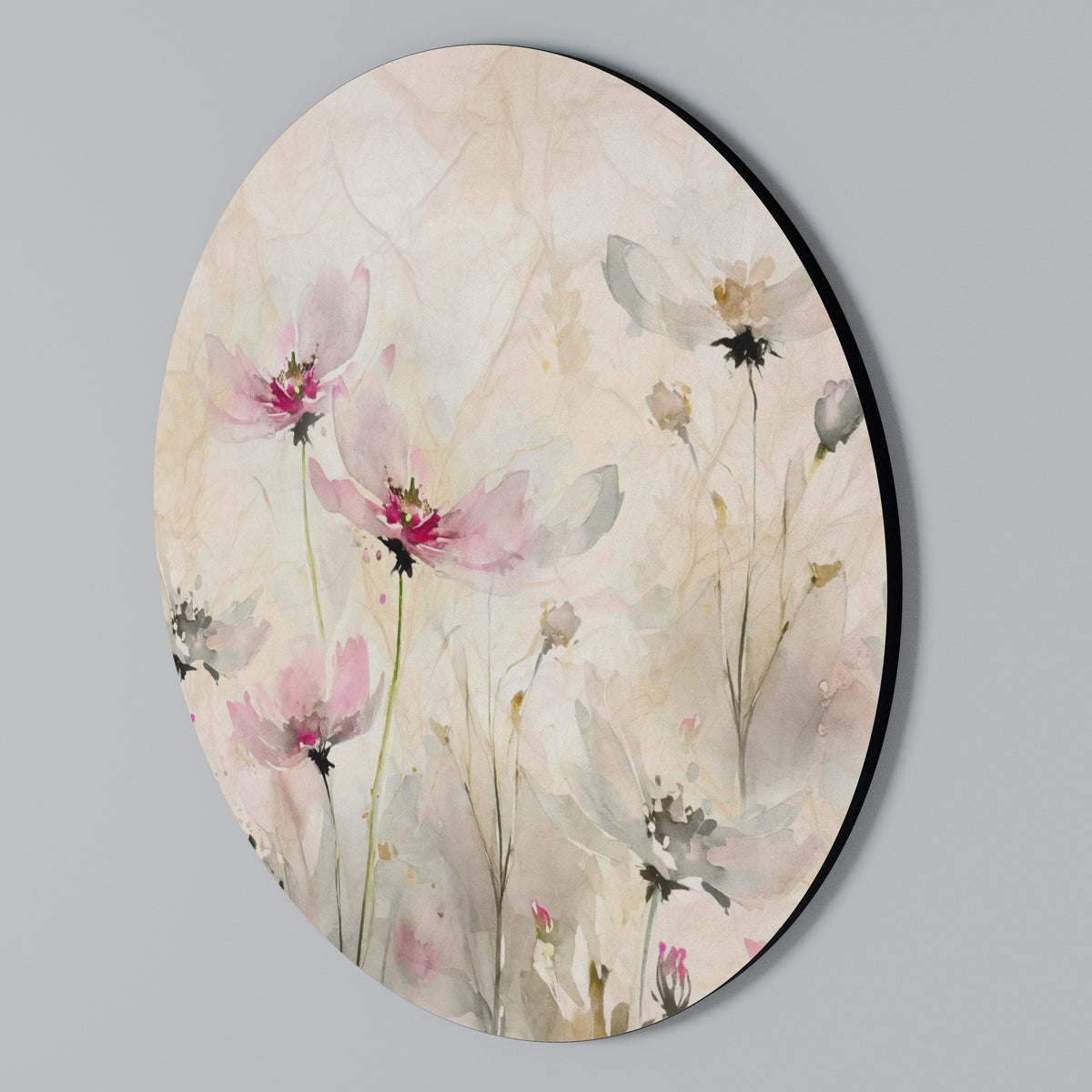 PAINTED LIGHTNESS Round Wall Art
