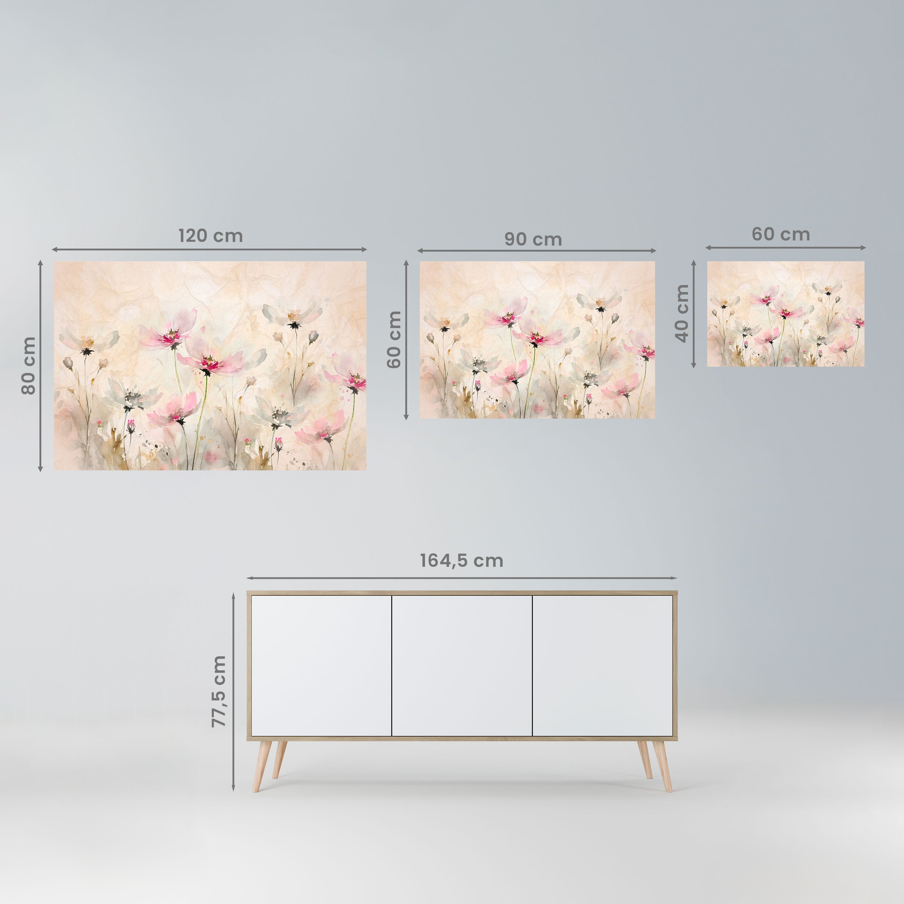 PAINTED LIGHTNESS Peel and Stick Horizontal Poster