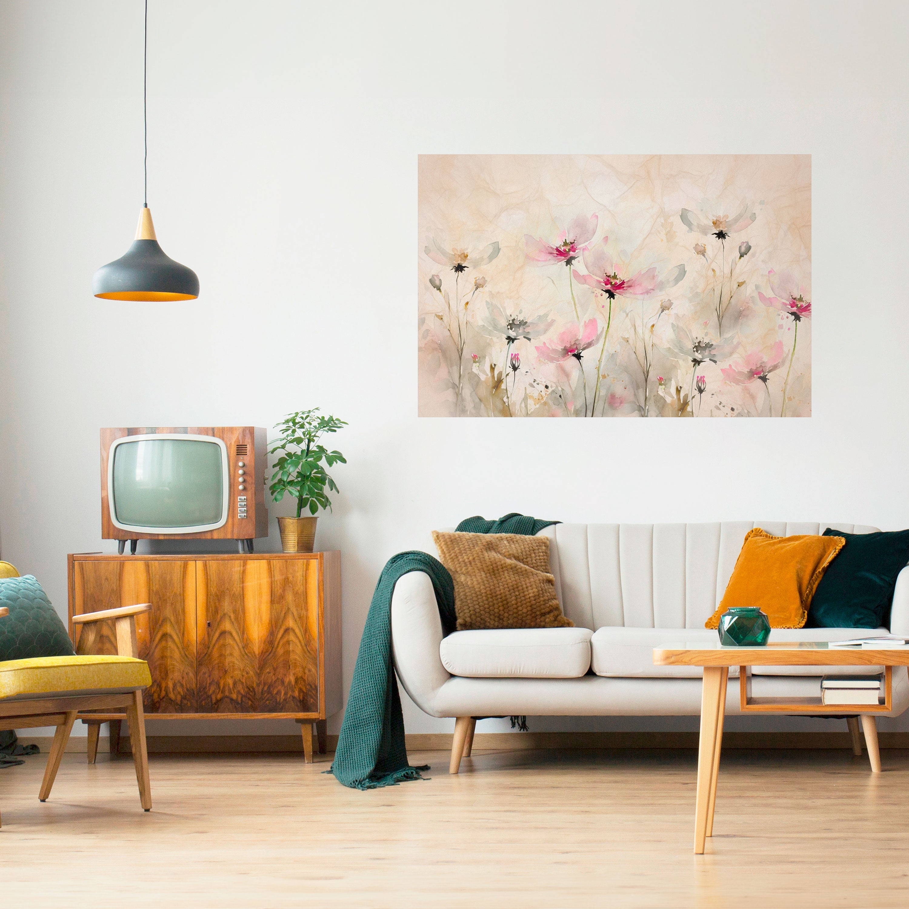 PAINTED LIGHTNESS Peel and Stick Horizontal Poster