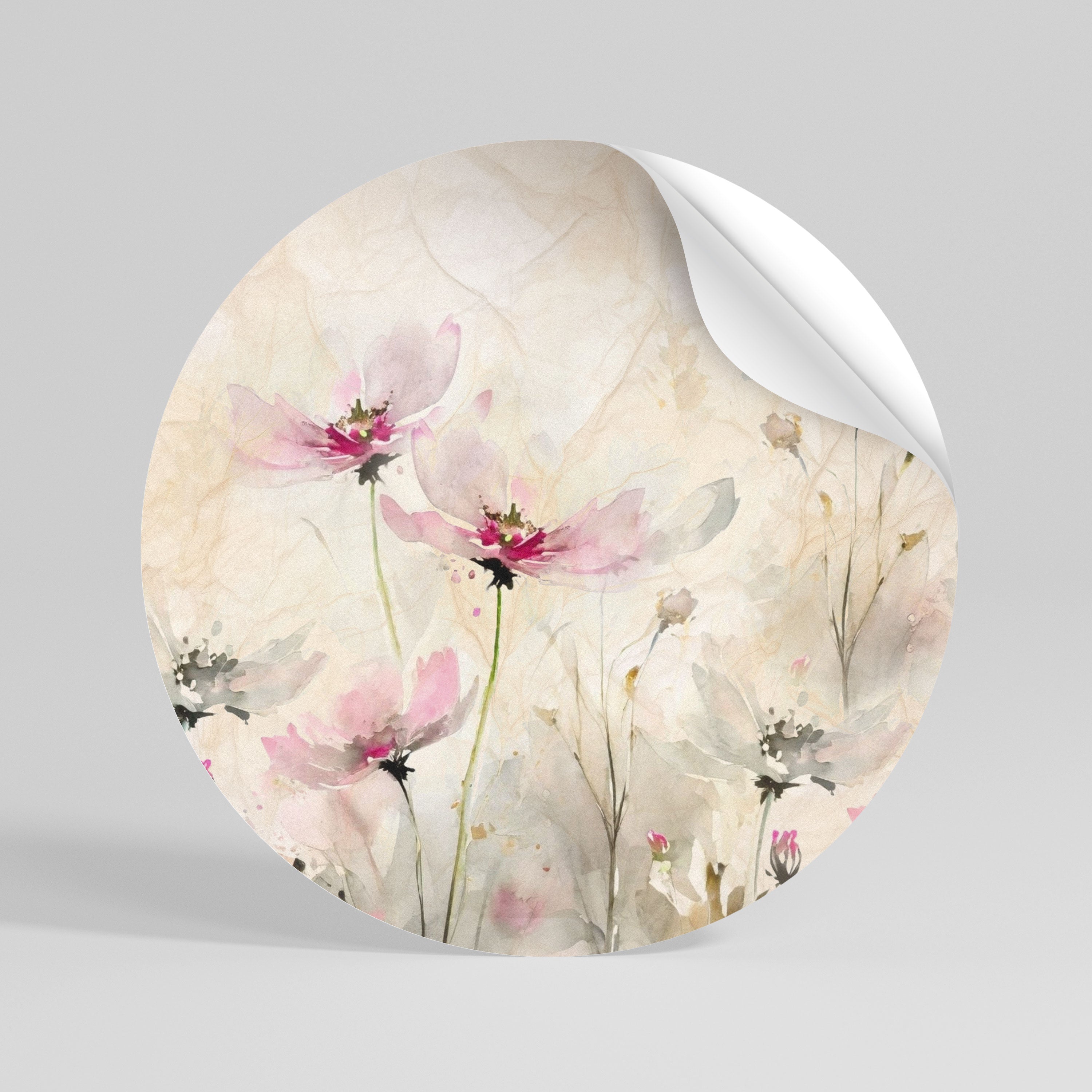 PAINTED LIGHTNESS Peel and Stick Round Sticker