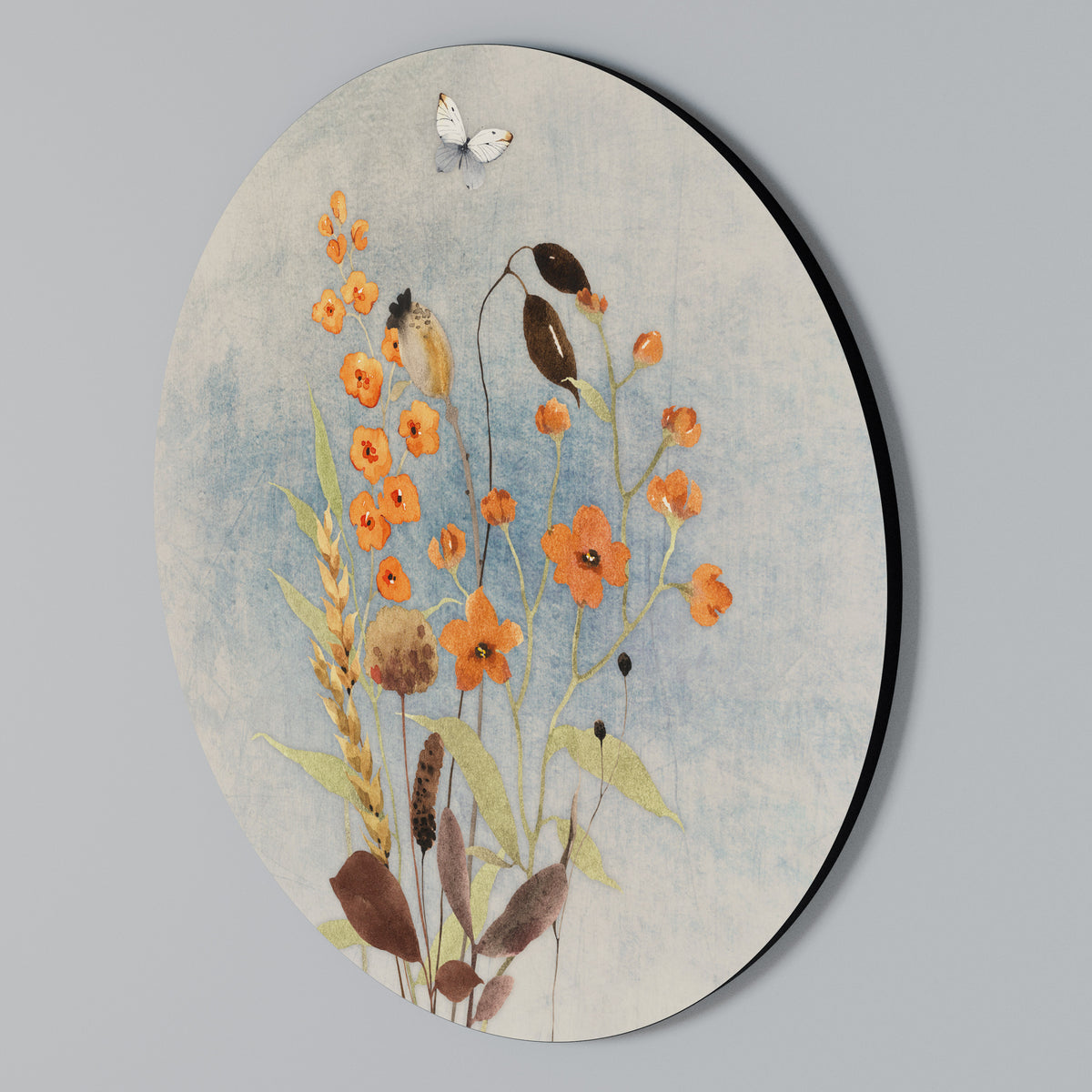 WHISPERS OF WILDFLOWERS Round Wall Art