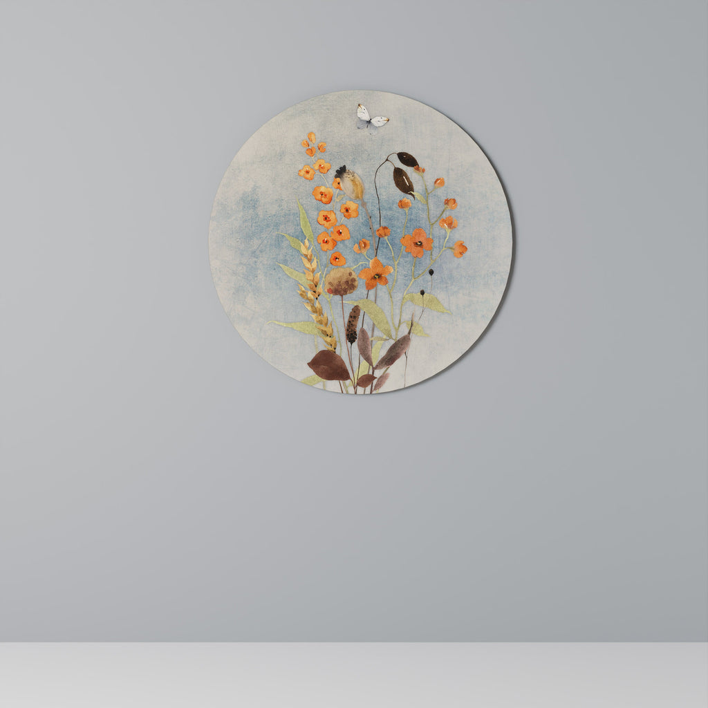 WHISPERS OF WILDFLOWERS Round Wall Art