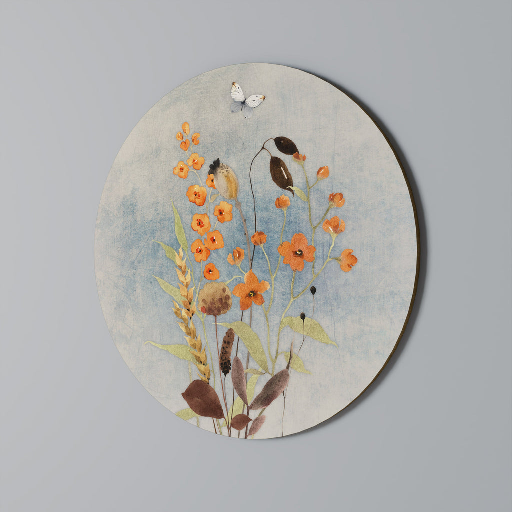 WHISPERS OF WILDFLOWERS Round Wall Art