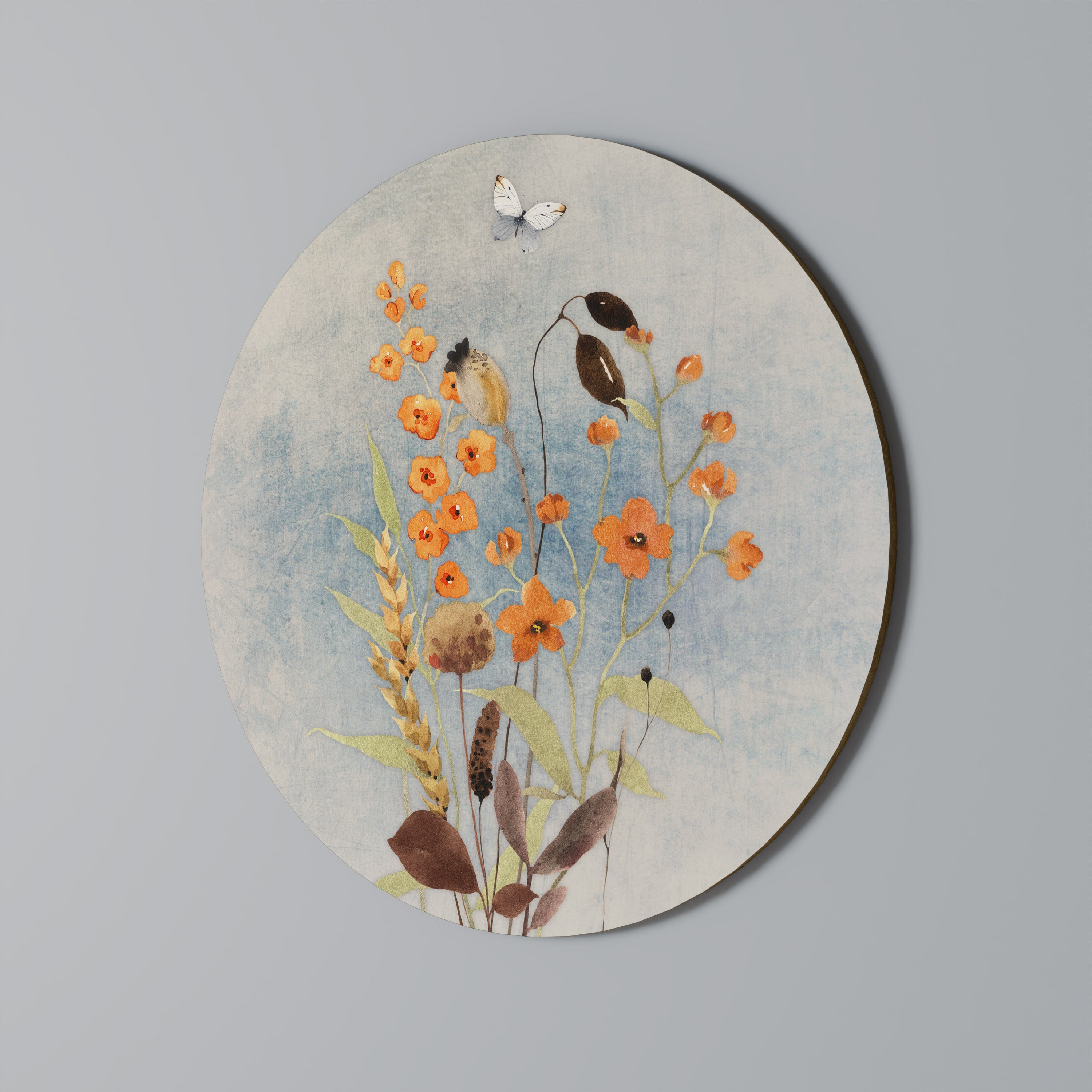 WHISPERS OF WILDFLOWERS Round Wall Art