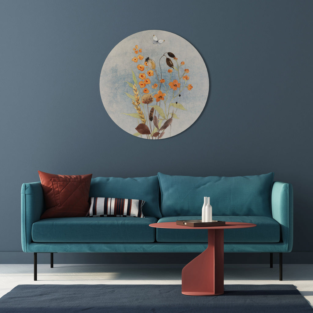 WHISPERS OF WILDFLOWERS Round Wall Art