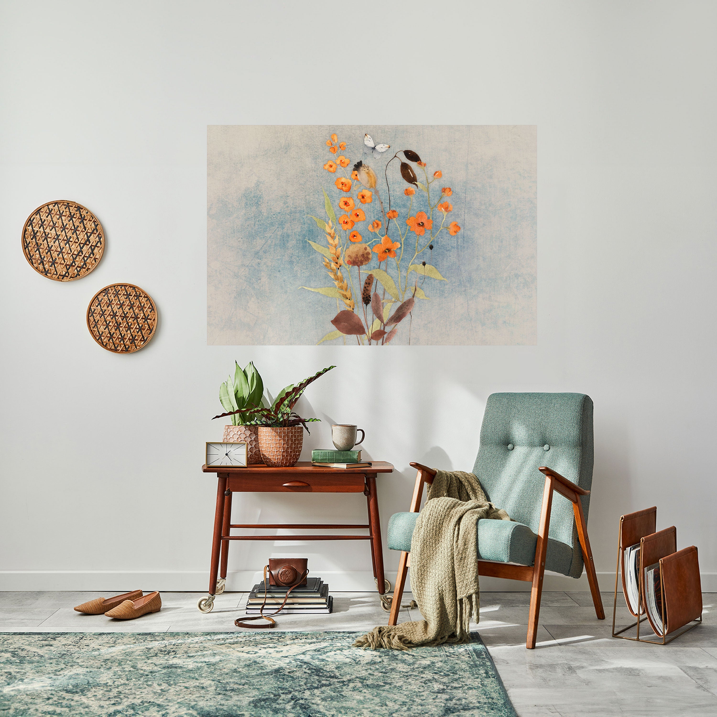 WHISPERS OF WILDFLOWERS Peel and Stick Horizontal Poster