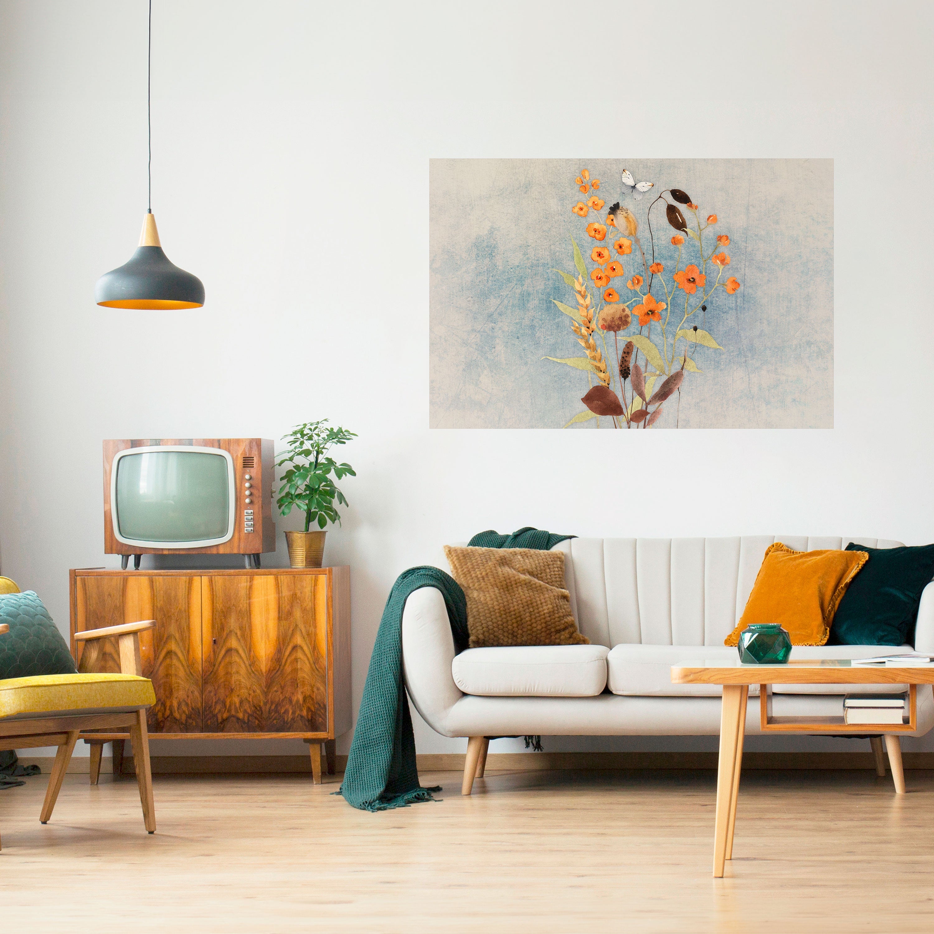 WHISPERS OF WILDFLOWERS Peel and Stick Horizontal Poster