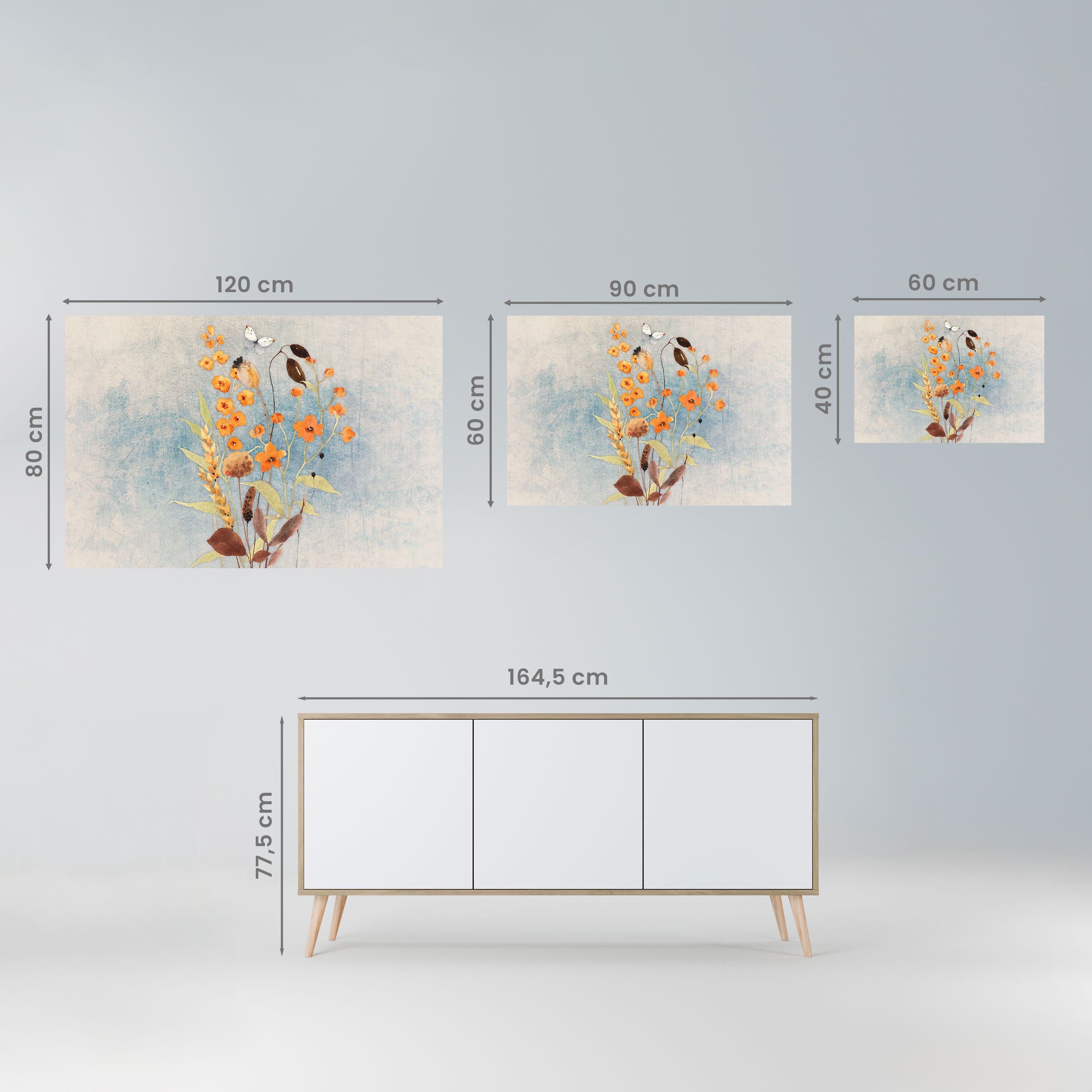 WHISPERS OF WILDFLOWERS Peel and Stick Horizontal Poster