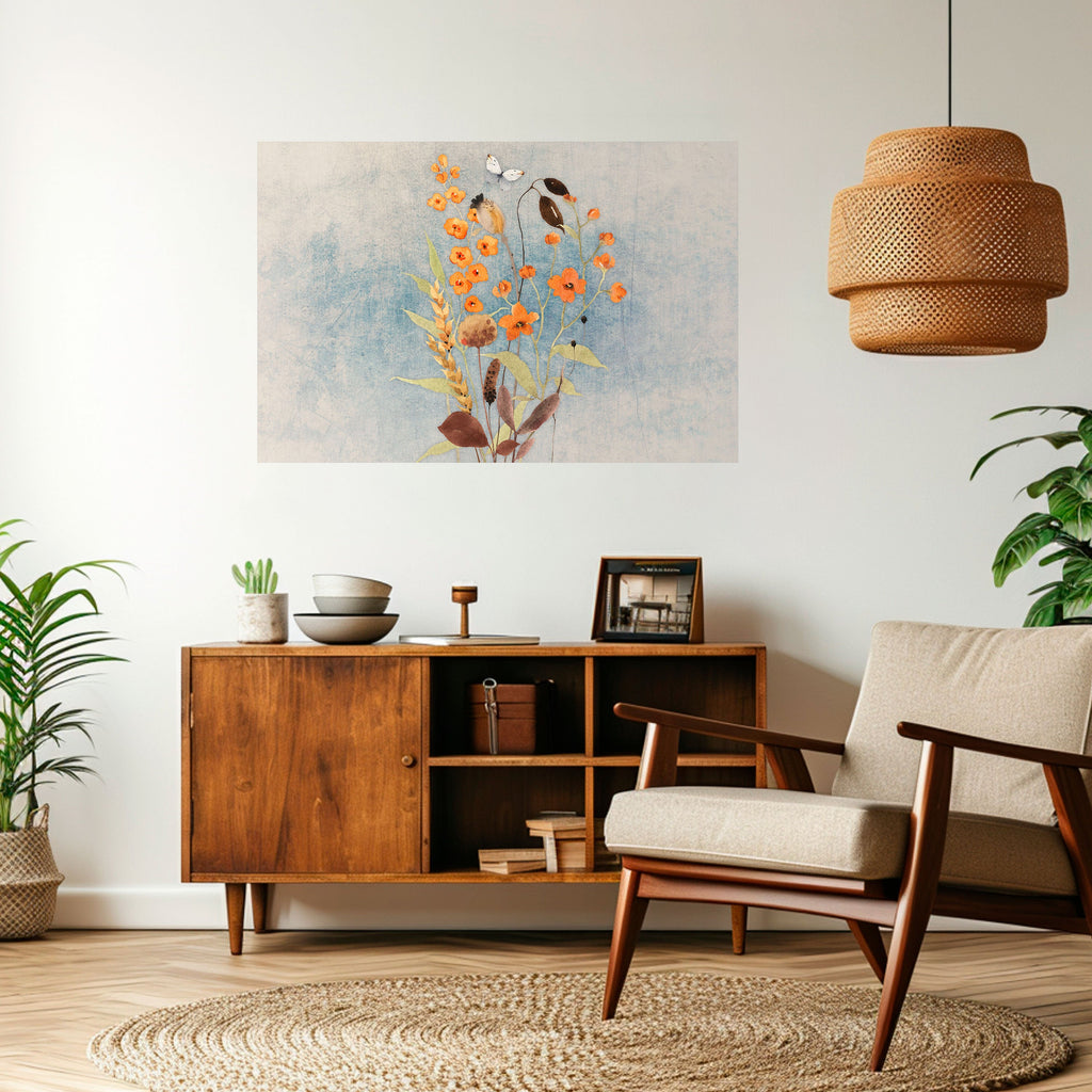 WHISPERS OF WILDFLOWERS Peel and Stick Horizontal Poster