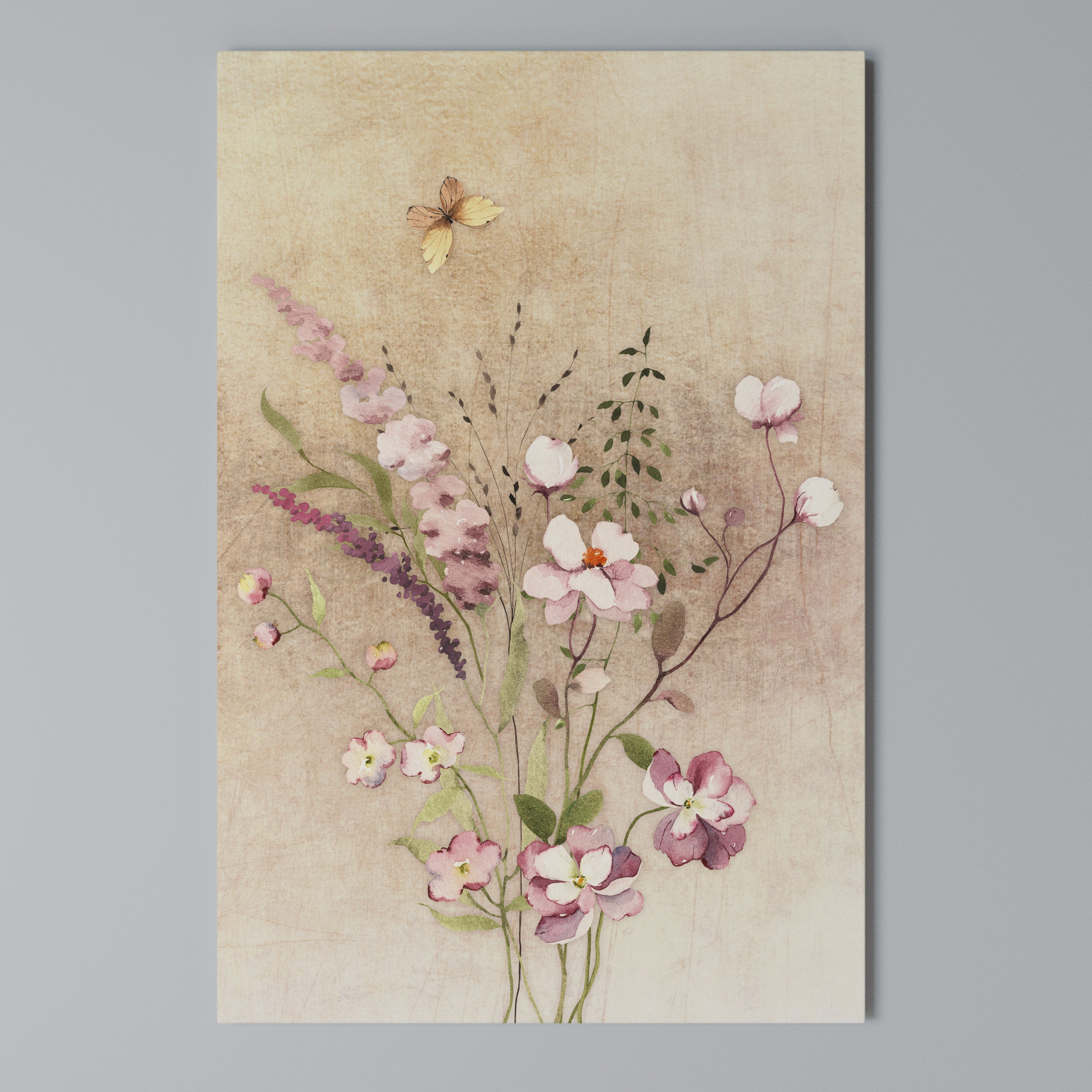 FLOWERED REVERIE Quadro em tela vertical