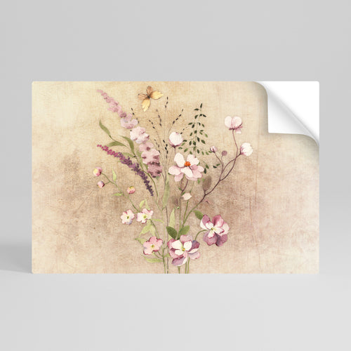 FLOWERED REVERIE Póster Autocolante Horizontal