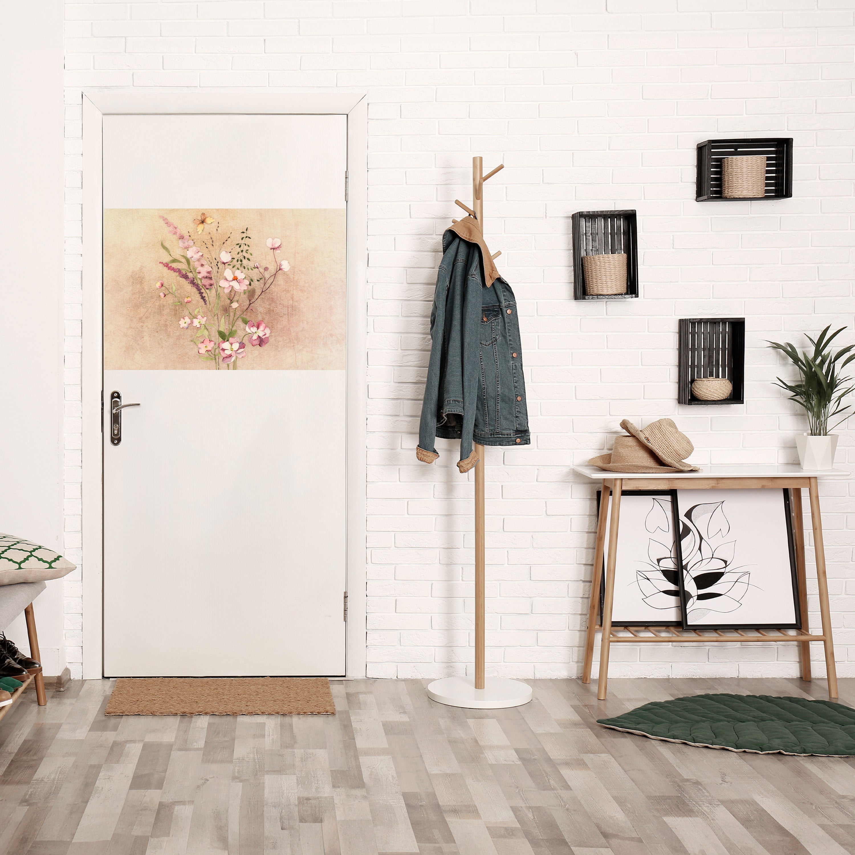 FLOWERED REVERIE Peel and Stick Horizontal Poster